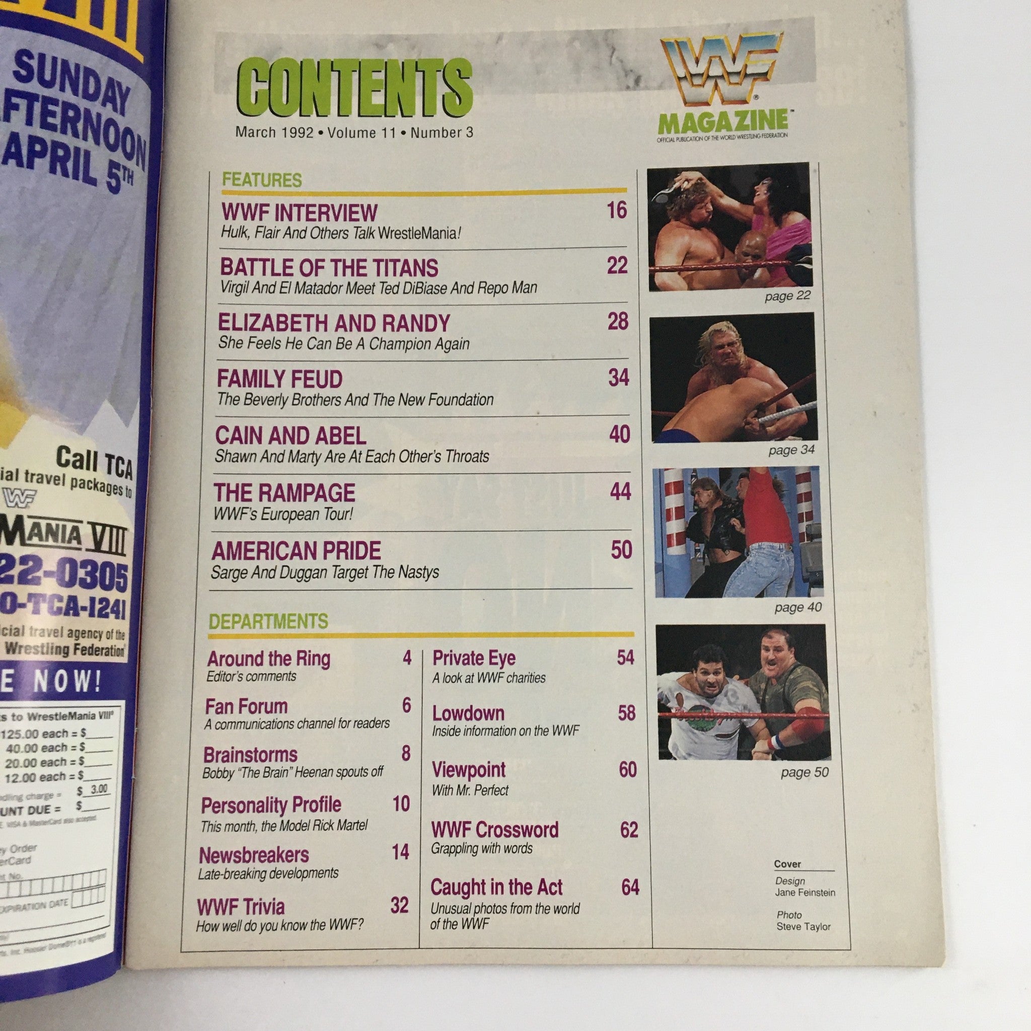 WWF Magazine March 1992 Ric Flair, Marty Jannetty, Sarge & Duggan, No Label