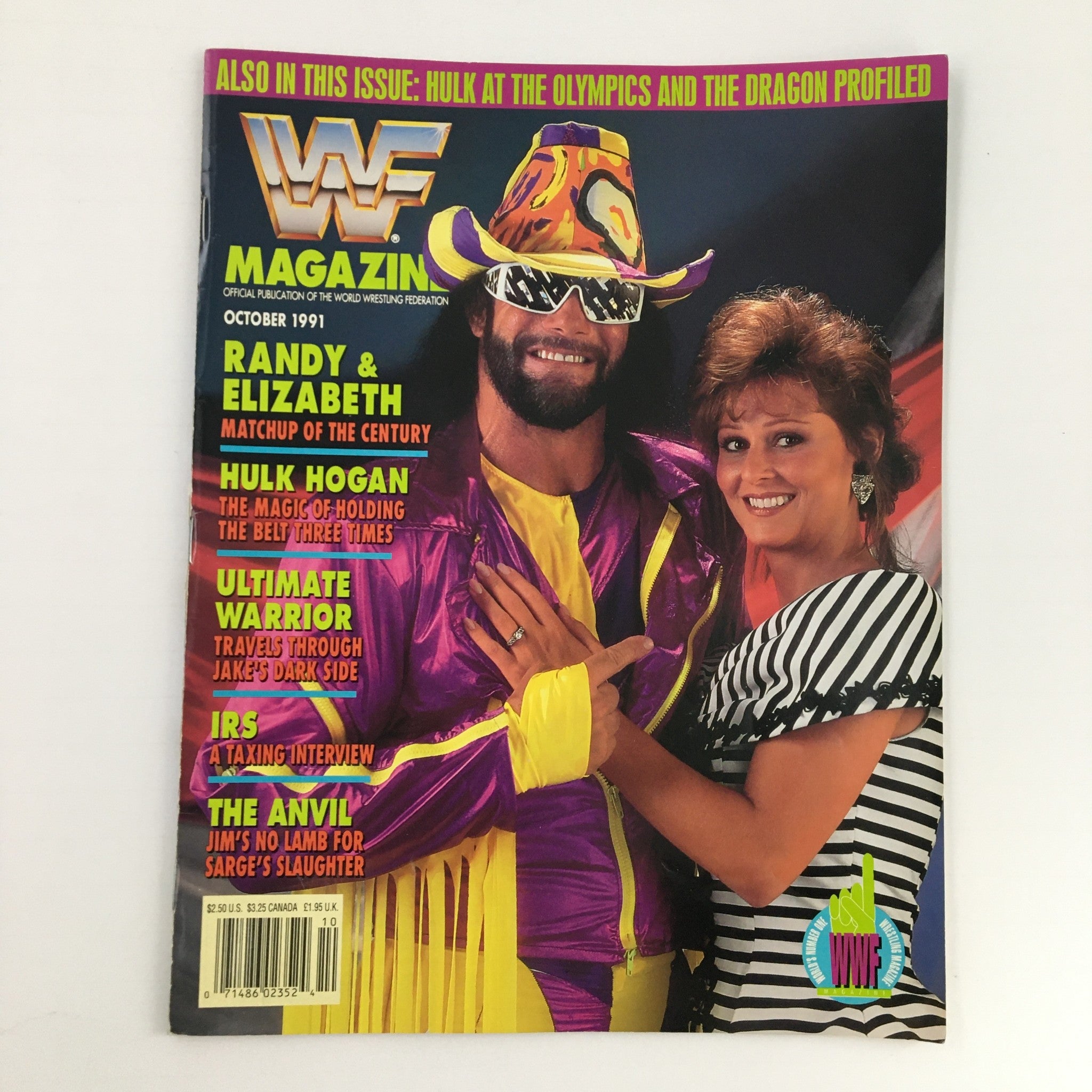 WWF Magazine October 1991 Macho Man Randy Savage & Miss Elizabeth No Label