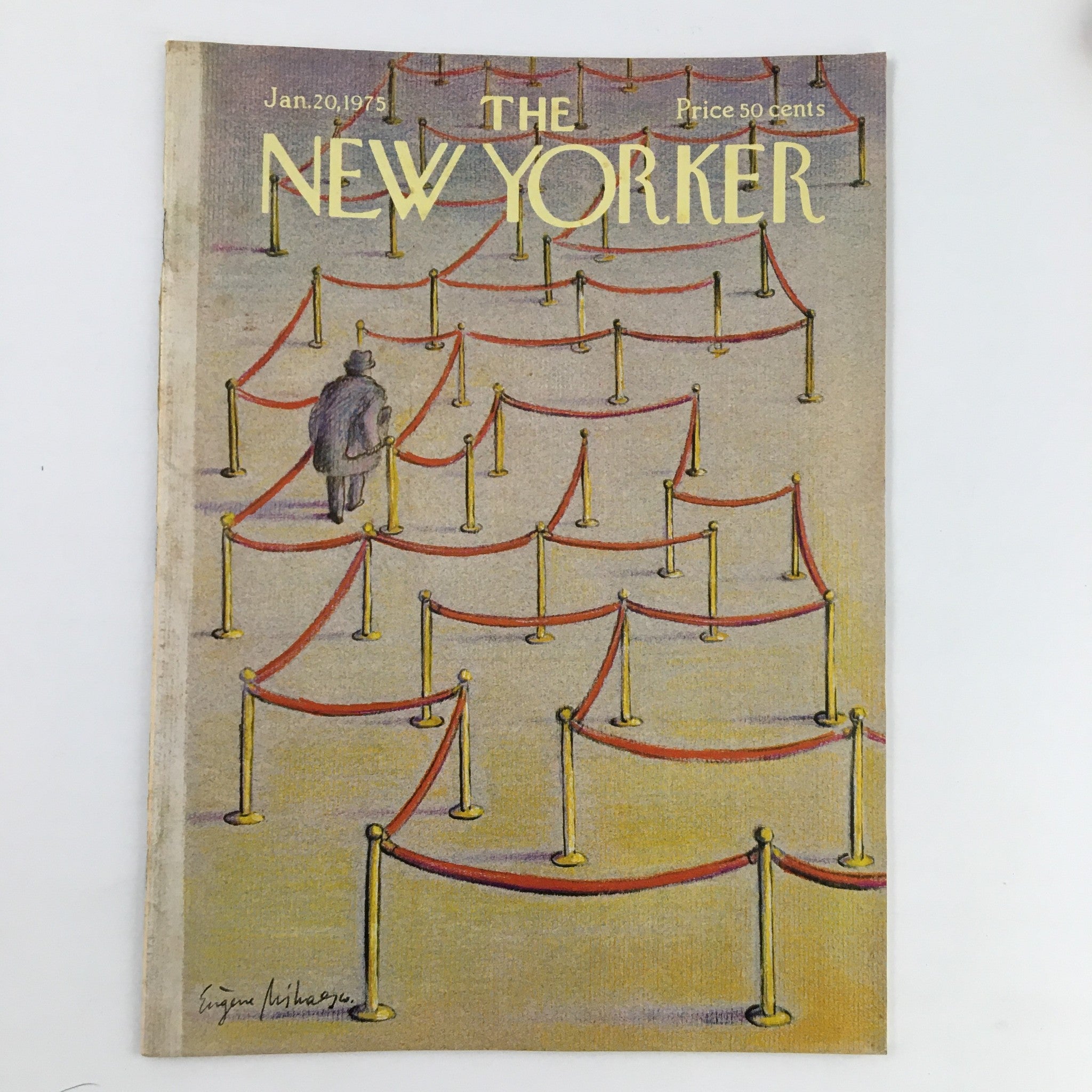 The New Yorker January 20 1975 Full Magazine Theme Cover by Eugene Mihaesco