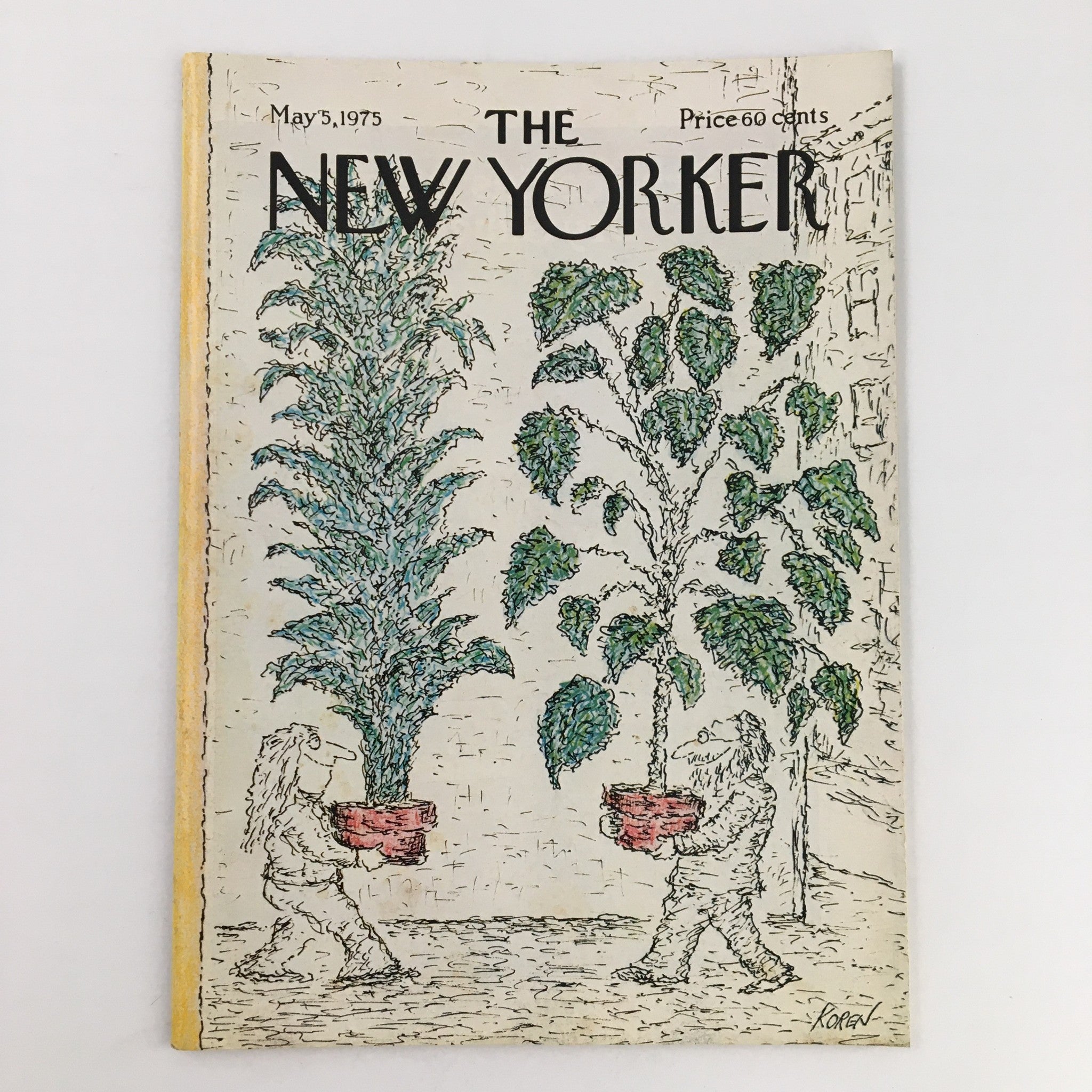 The New Yorker May 5 1975 Full Magazine Theme Cover Edward Koren No Label