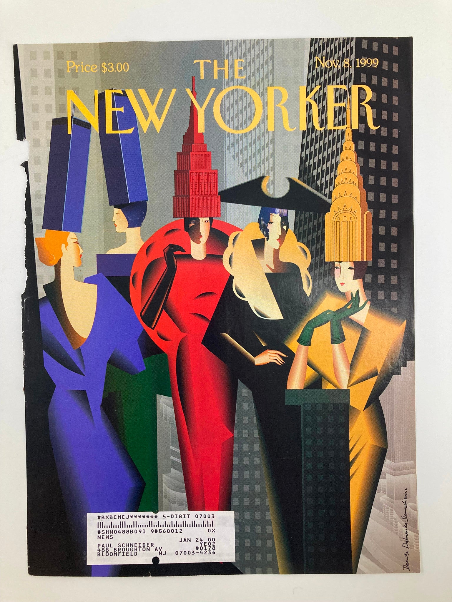 COVER ONLY The New Yorker November 8 1999 High Fashion by Danuta Dabrowska-S