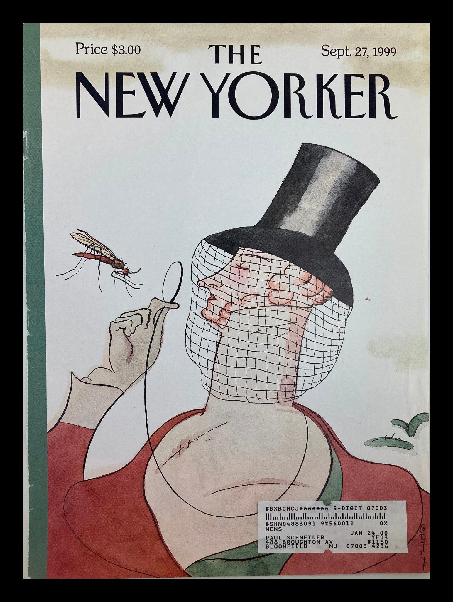 COVER ONLY The New Yorker September 27 1999 Buzz City by Harry Bliss