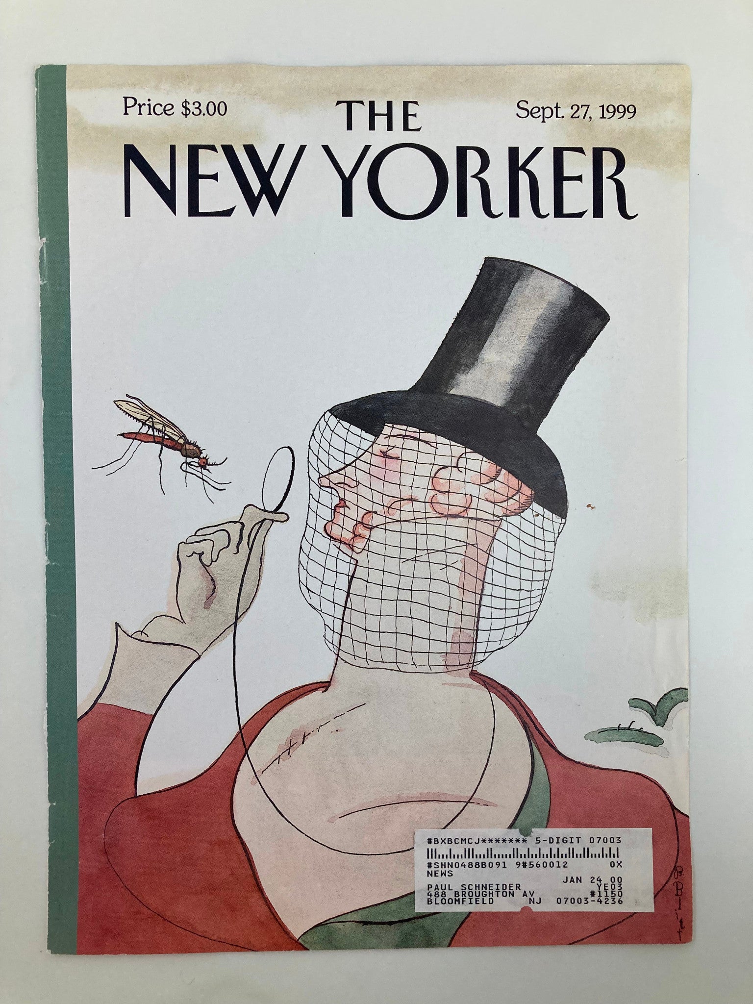 COVER ONLY The New Yorker September 27 1999 Buzz City by Harry Bliss