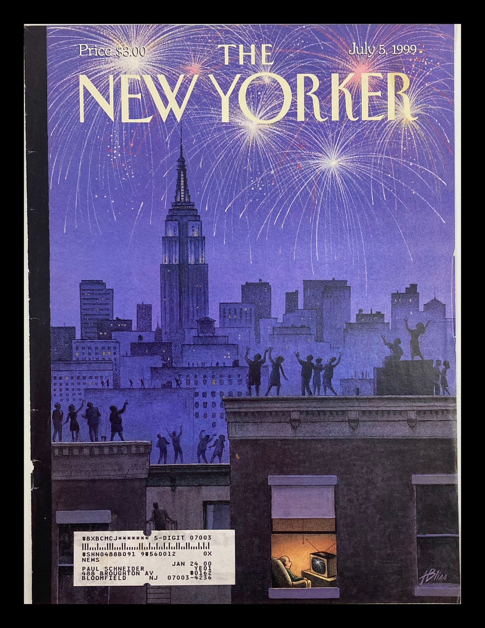 COVER ONLY The New Yorker July 5 1999 Independence Day by Harry Bliss