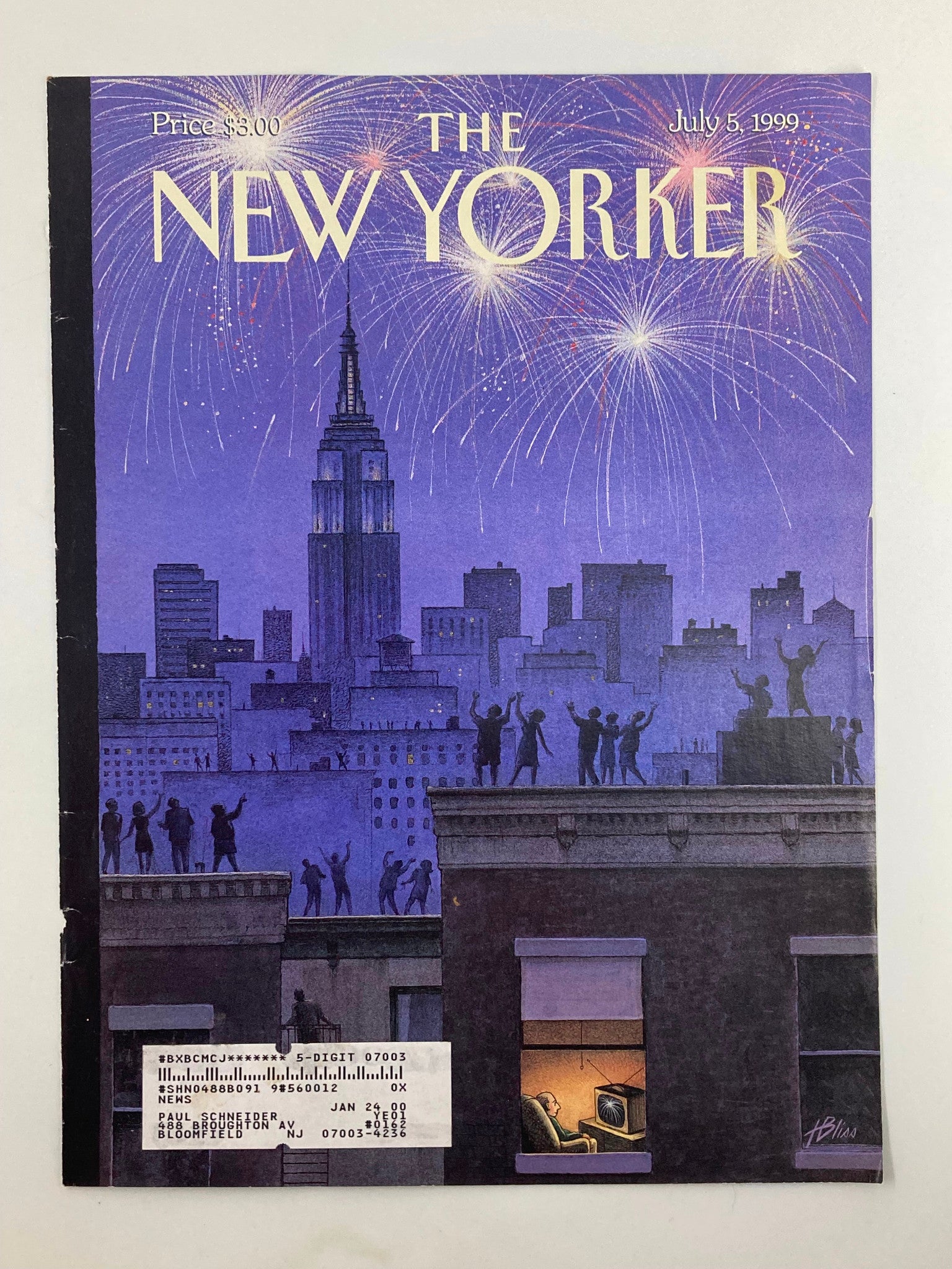 COVER ONLY The New Yorker July 5 1999 Independence Day by Harry Bliss