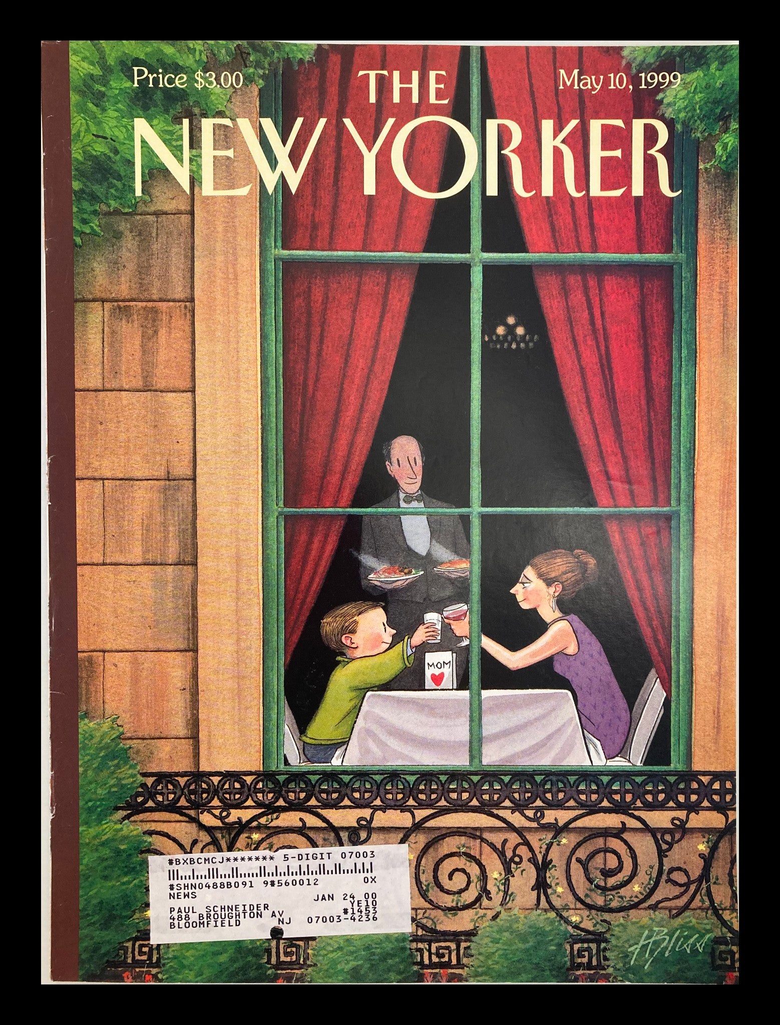 COVER ONLY The New Yorker May 10 1999 Here's To You, Mom by Harry Bliss