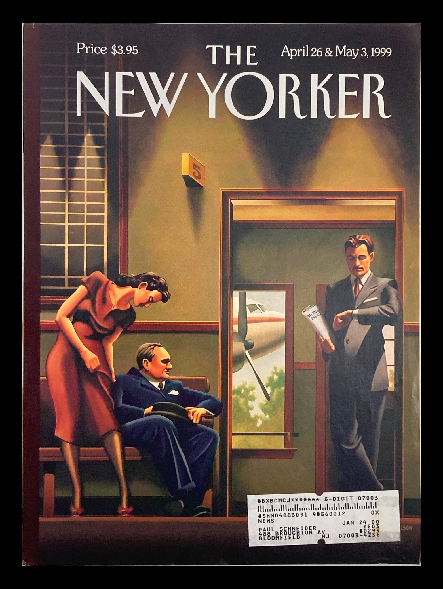 COVER ONLY The New Yorker April 26 1999 Time is Money by R. Kenton Nelson