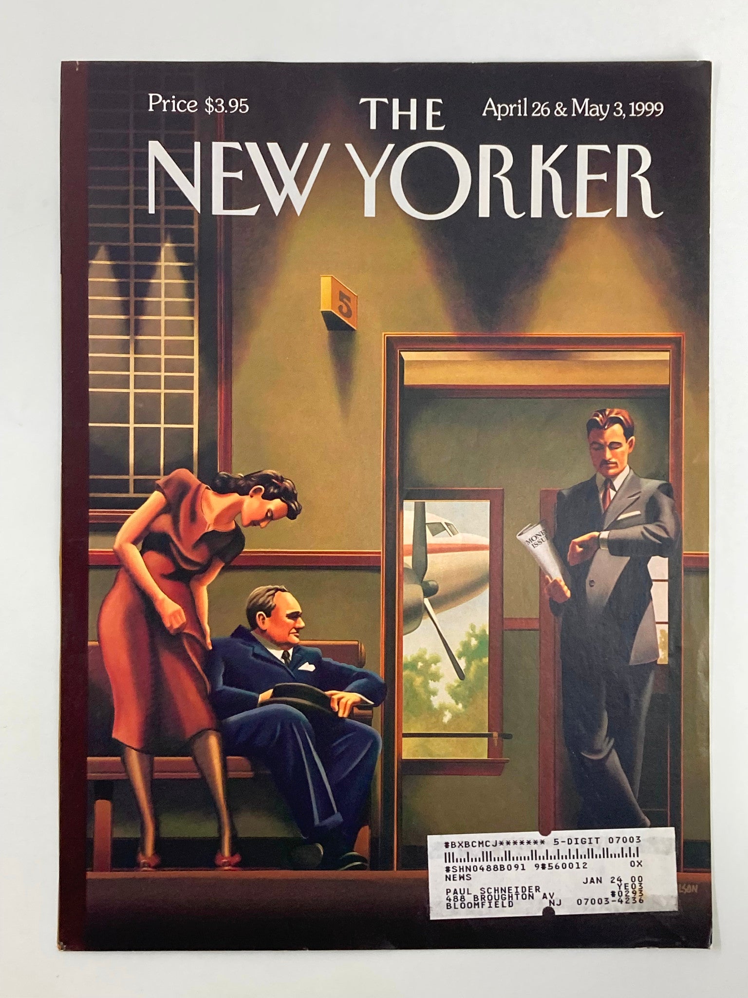 COVER ONLY The New Yorker April 26 1999 Time is Money by R. Kenton Nelson