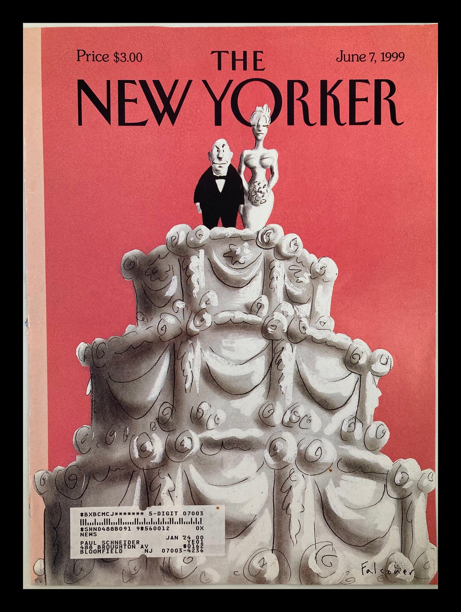 COVER ONLY The New Yorker June 7 1999 The Icing on the Cake by Ian Falconer