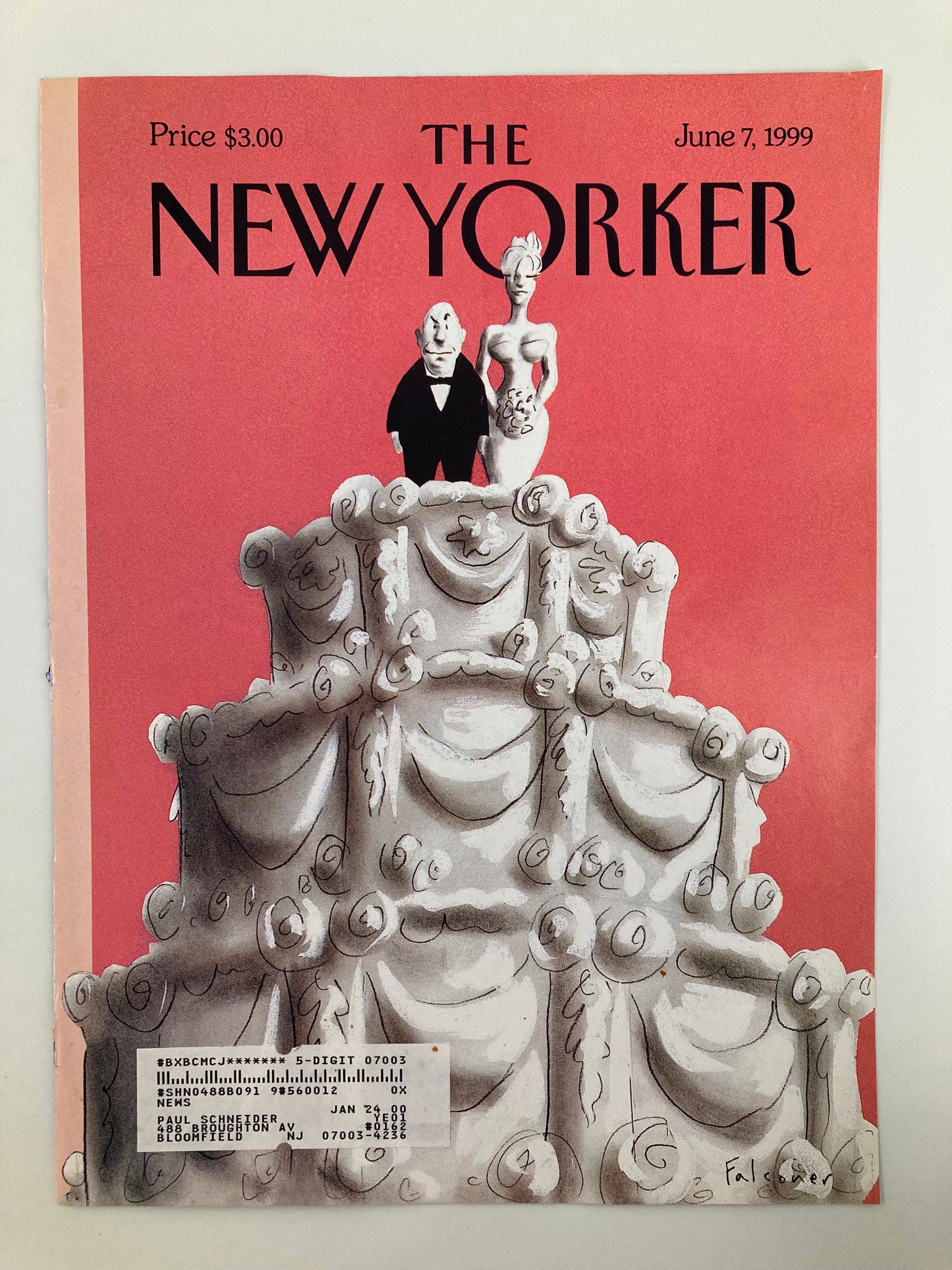 COVER ONLY The New Yorker June 7 1999 The Icing on the Cake by Ian Falconer