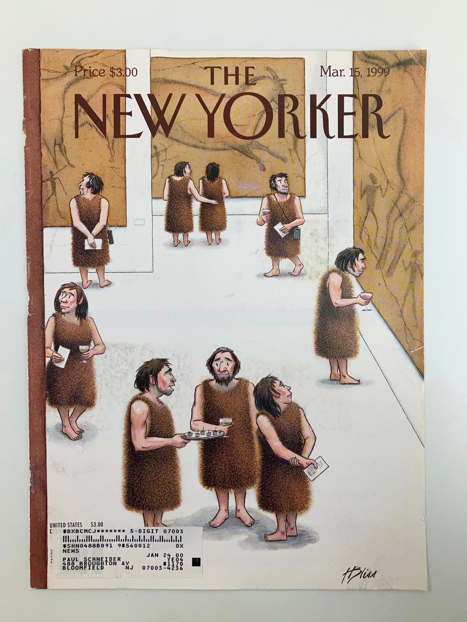 COVER ONLY The New Yorker March 15 1999 Cave Opening by Harry Bliss