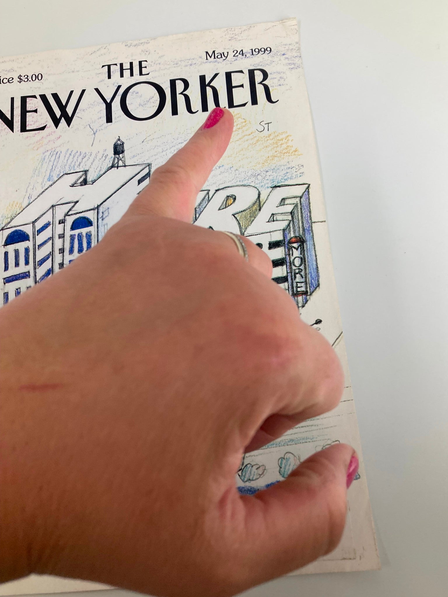 COVER ONLY The New Yorker May 24 1999 Here Now by Saul Steinberg