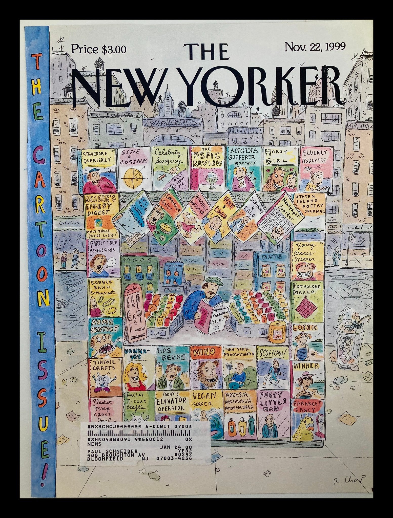 COVER ONLY The New Yorker November 22 1999 Something for Everyone by Roz Chast