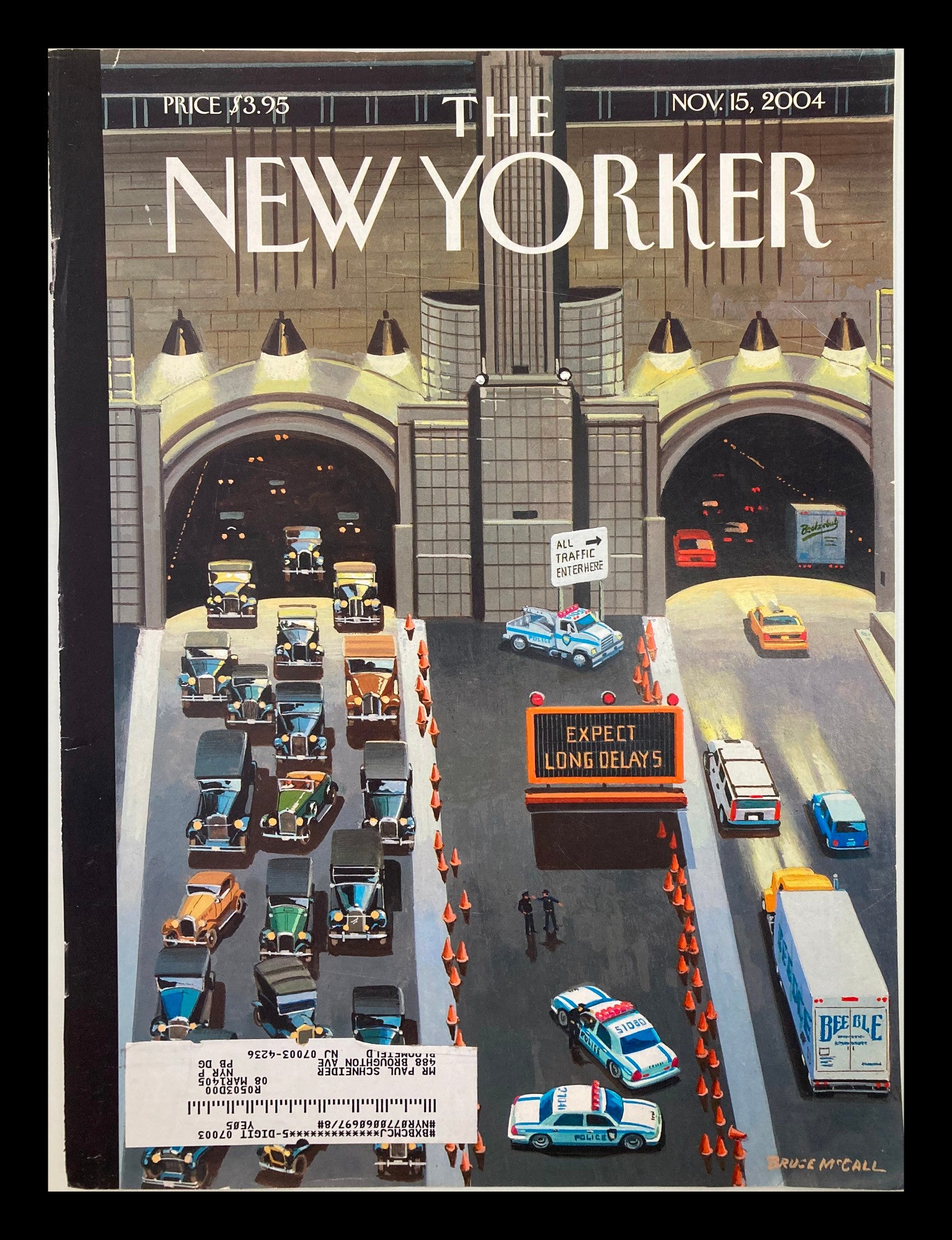 COVER ONLY The New Yorker November 15 2004 Expect Long Delays by Bruce McCall