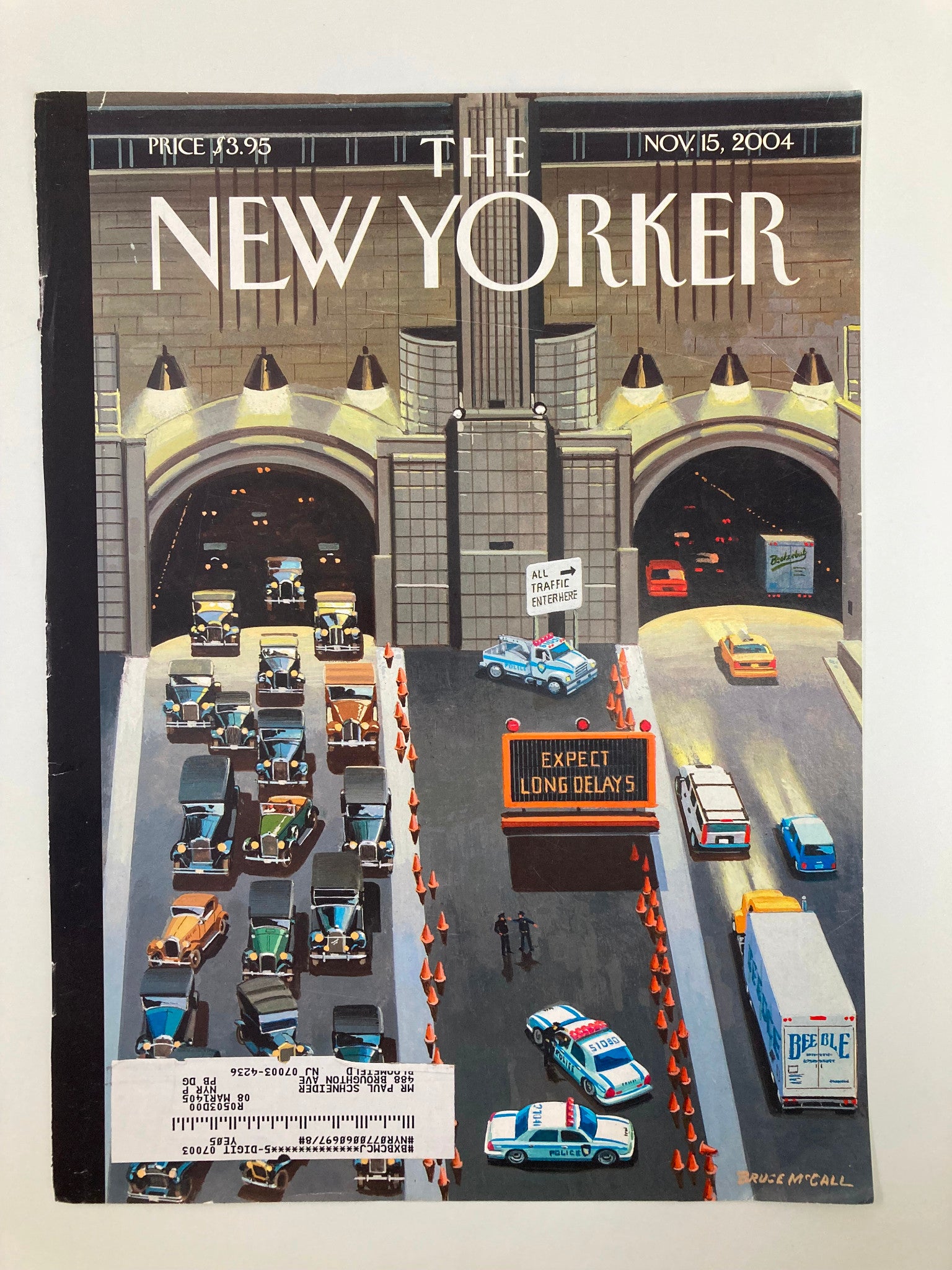 COVER ONLY The New Yorker November 15 2004 Expect Long Delays by Bruce McCall