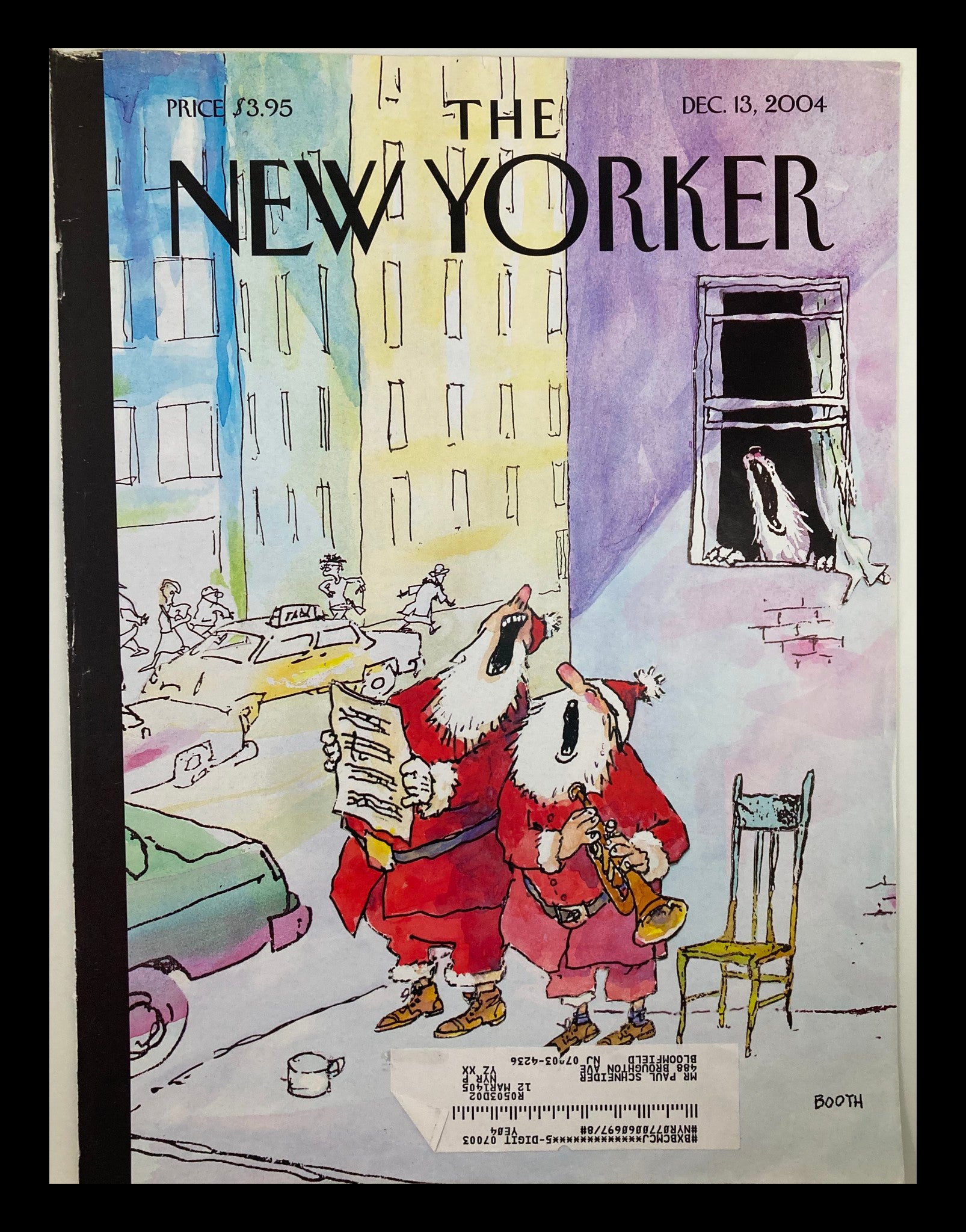 COVER ONLY The New Yorker December 13 2004 Holiday Howls by George Booth