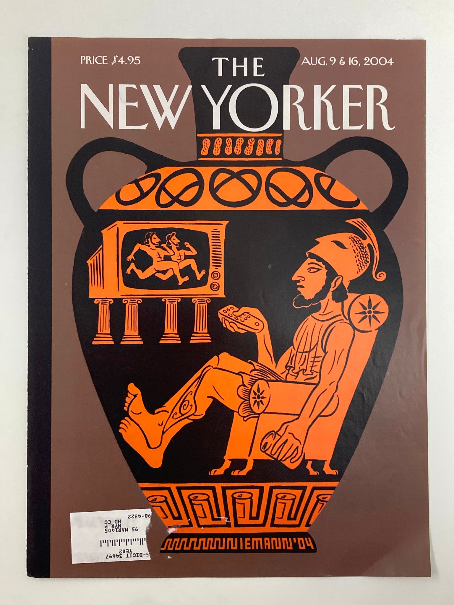 COVER ONLY The New Yorker August 9 2004 Modern Olympics by Christoph Niemann