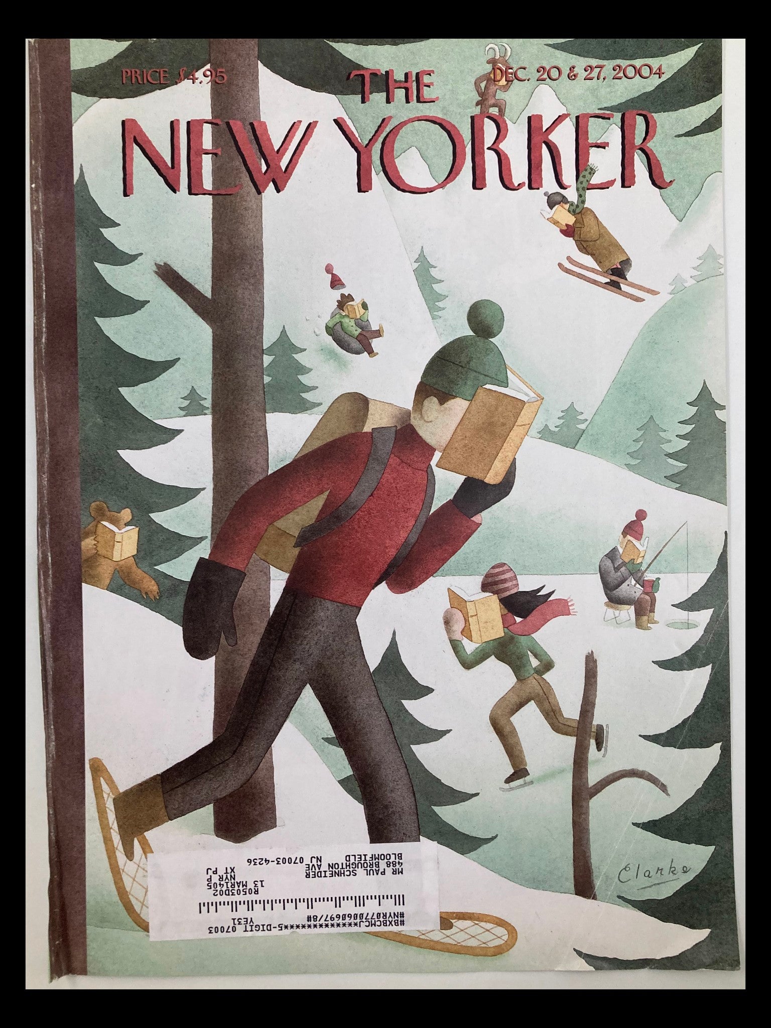 COVER ONLY The New Yorker December 20 2004 Winter Page-Turners by Greg Clarke