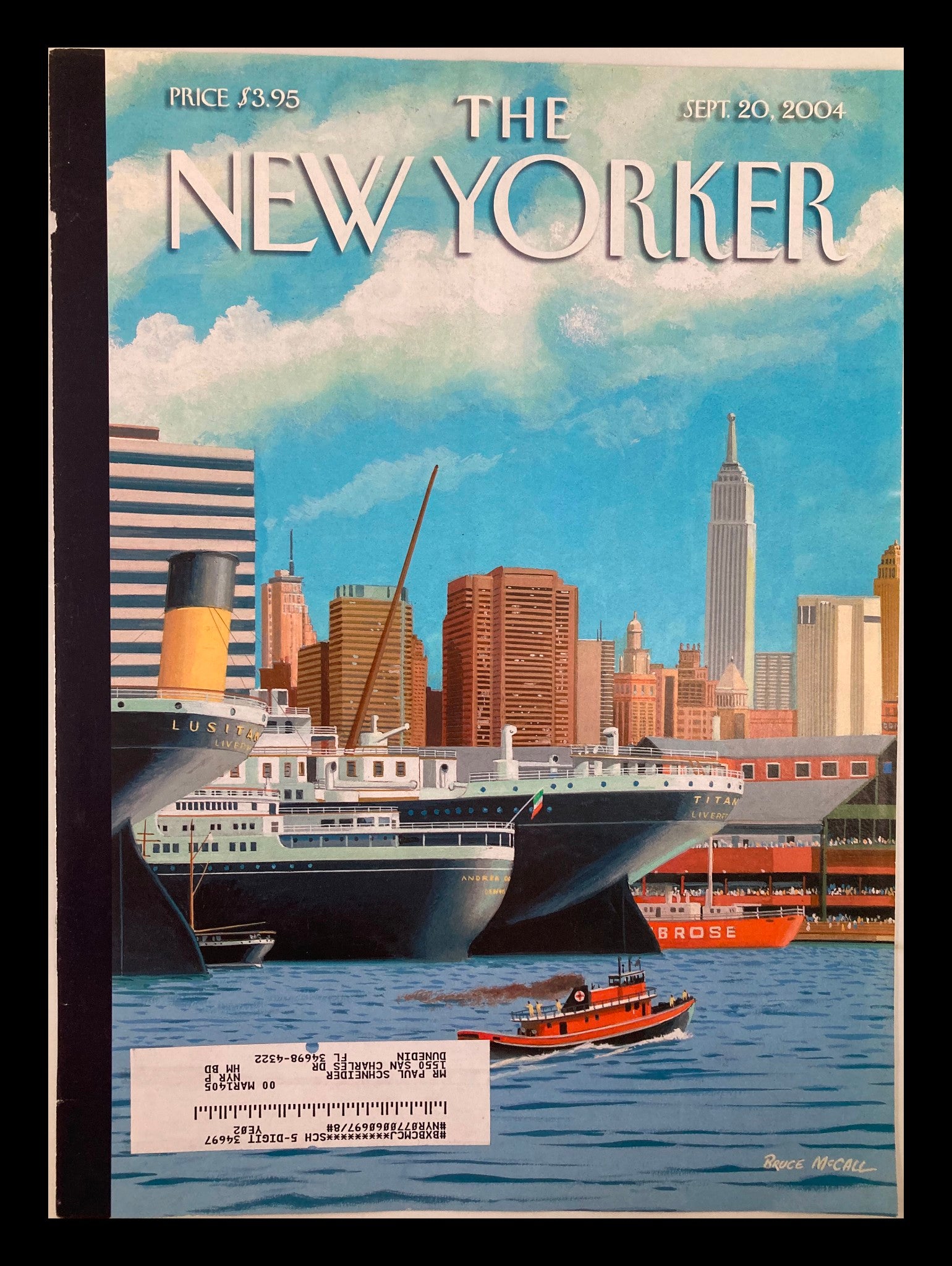 COVER ONLY The New Yorker September 20 2004 Ghost Ships by Bruce McCall