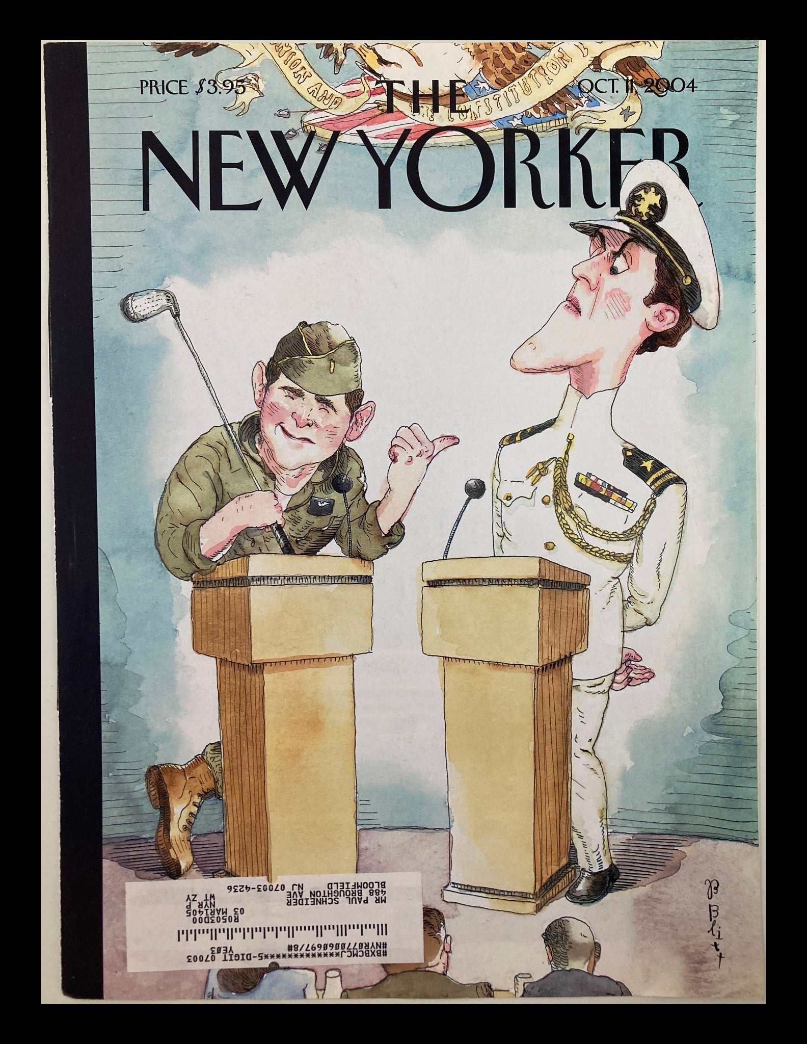 COVER ONLY The New Yorker October 11 2004 Stage Beauty by Barry Blitt