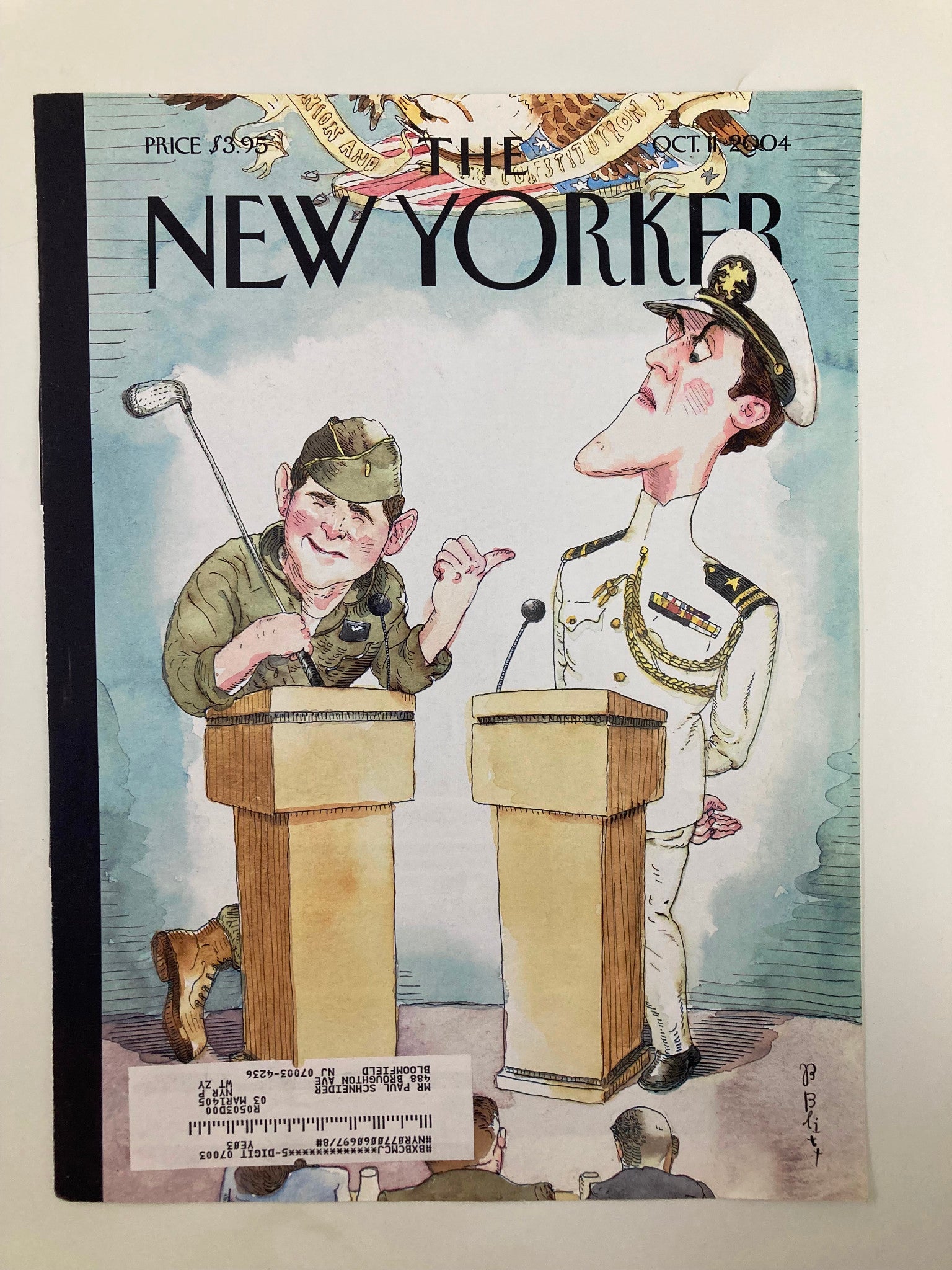 COVER ONLY The New Yorker October 11 2004 Stage Beauty by Barry Blitt