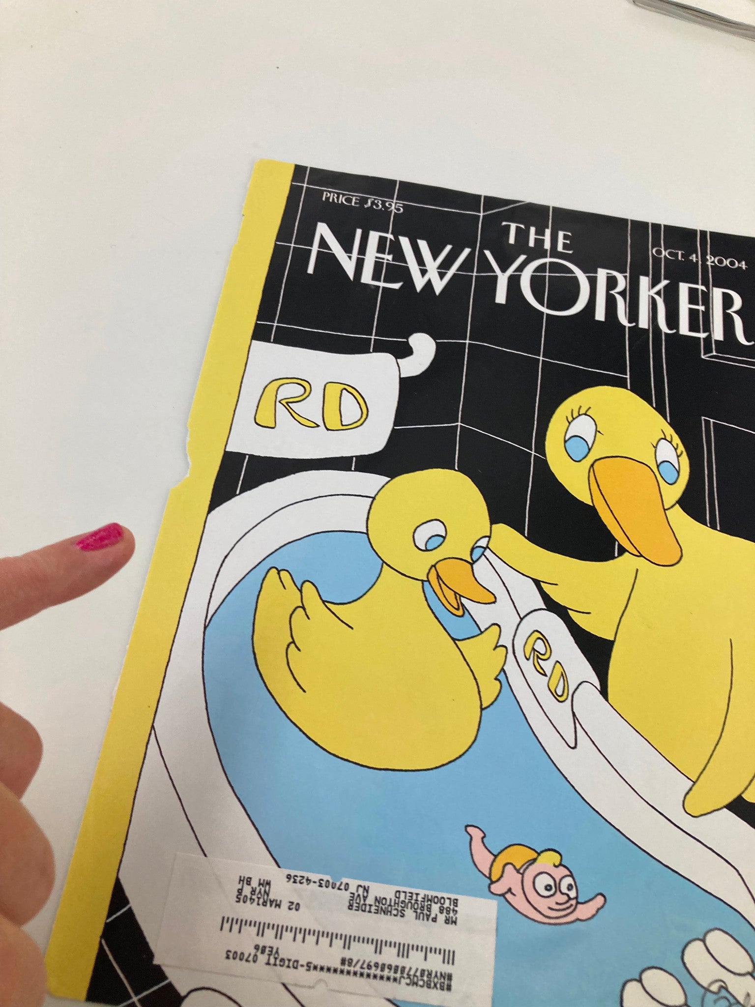 COVER ONLY The New Yorker October 4 2004 Rubber Ducky by Gahan Wilson