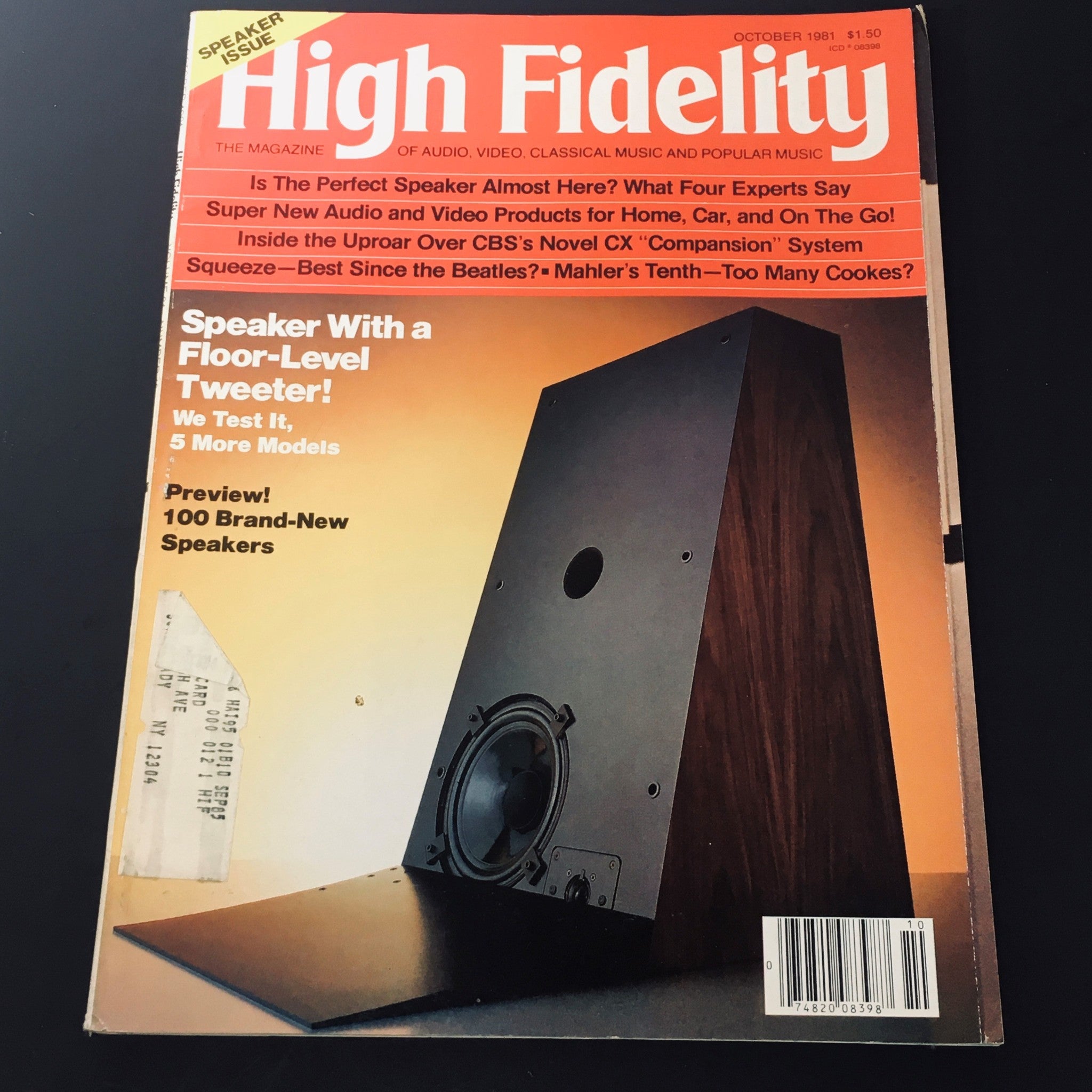 VTG High Fidelity Magazine October 1981 - Speaker with a Floor-Level Tweeter