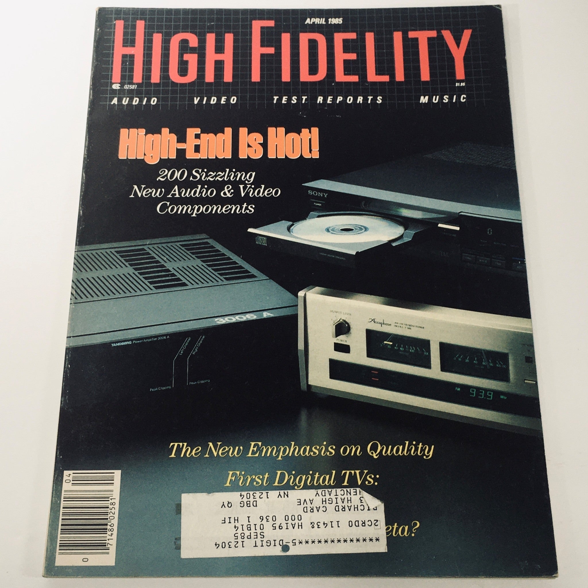 VTG High Fidelity Magazine April 1985 - 200 Sizzling New Audio Video Components