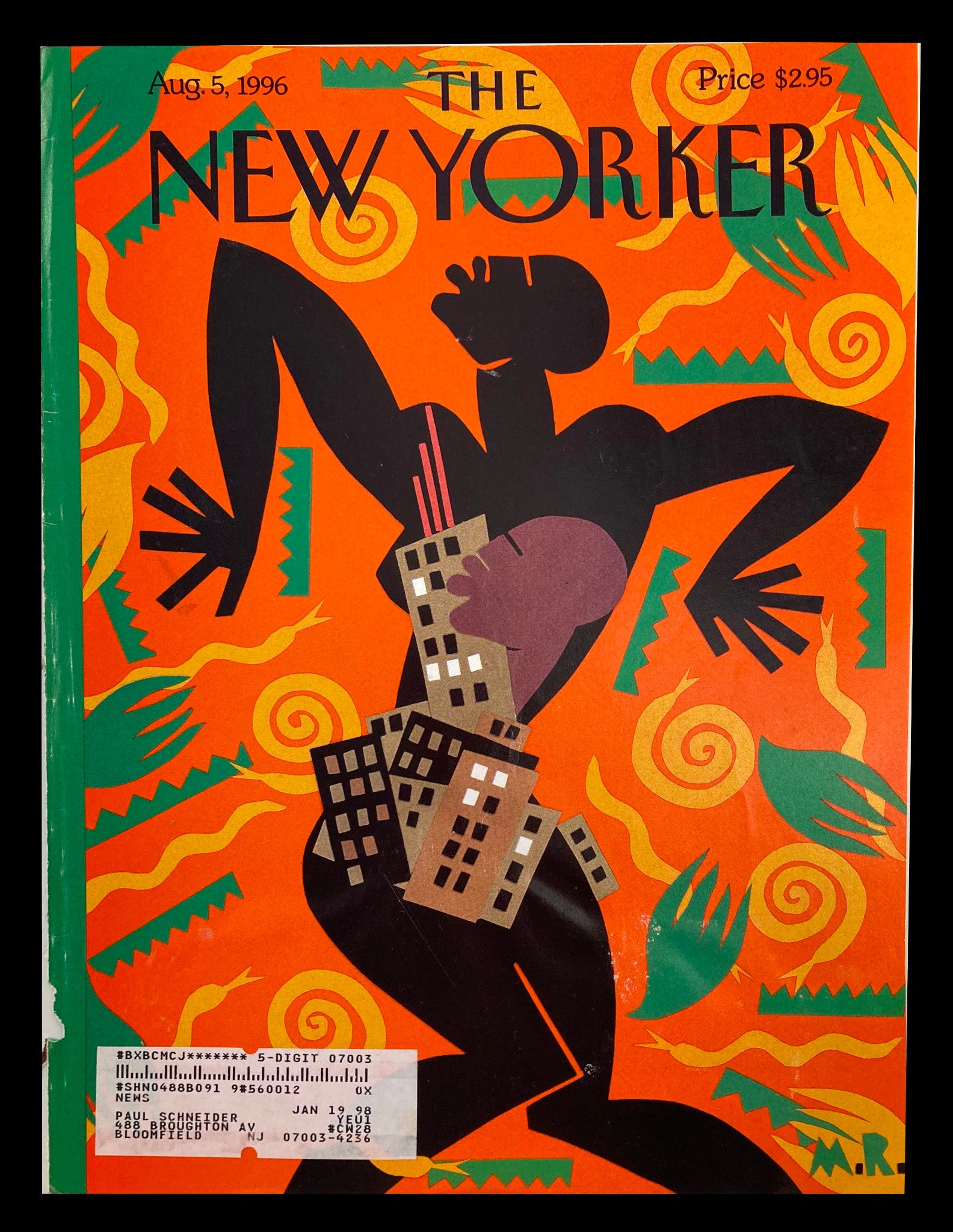 COVER ONLY The New Yorker August 5 1996 Helter Swelter by Michael Roberts