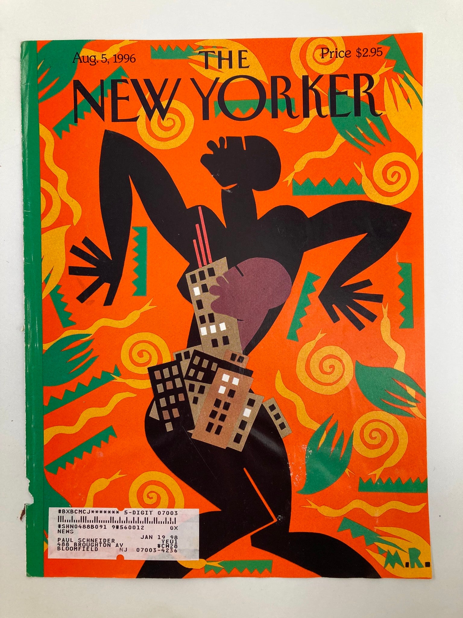 COVER ONLY The New Yorker August 5 1996 Helter Swelter by Michael Roberts