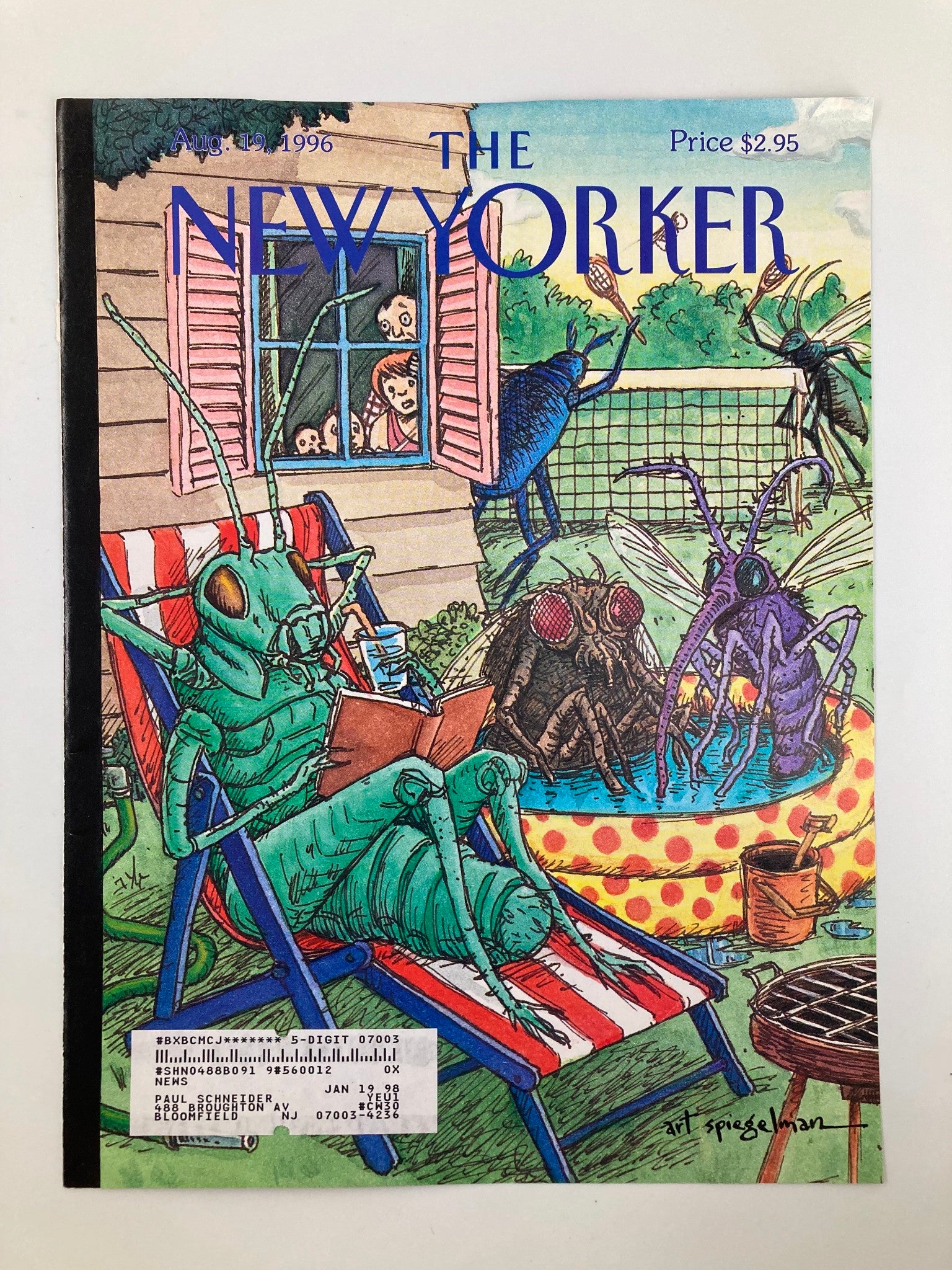 COVER ONLY The New Yorker August 19 1996 Summer Buzz by Art Spiegelman