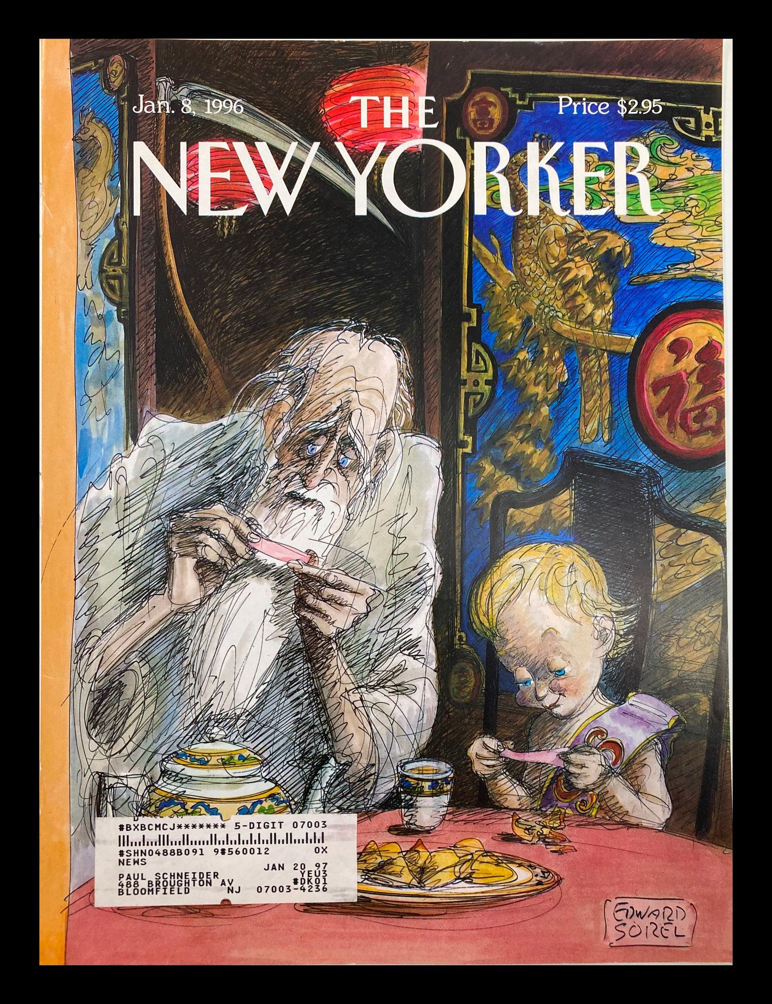 COVER ONLY The New Yorker January 8 1996 Changing Fortunes by Edward Sorel