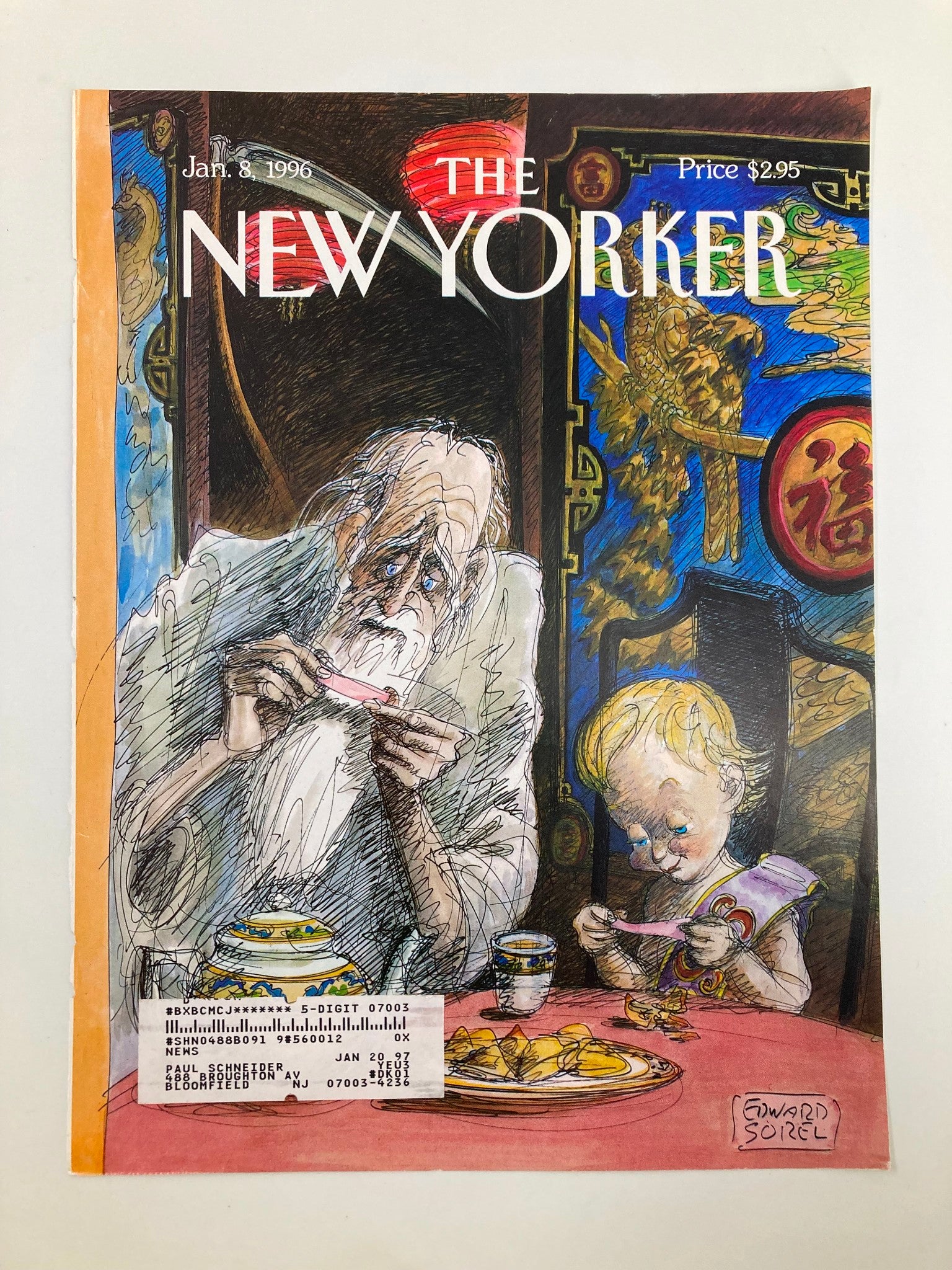 COVER ONLY The New Yorker January 8 1996 Changing Fortunes by Edward Sorel