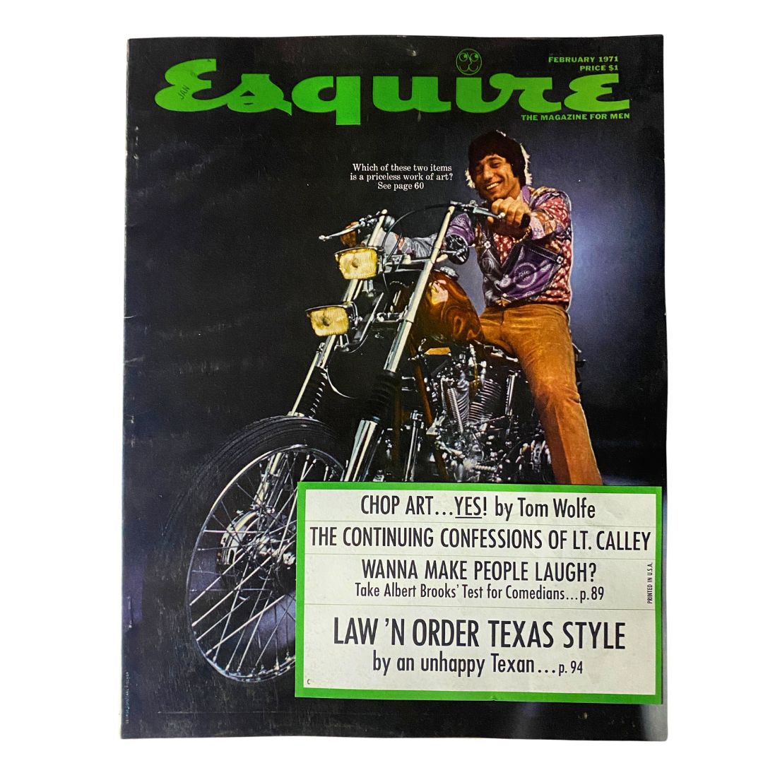 VTG Esquire Magazine February 1971 No. 447 Chop Art by Tom Wolfe No Label