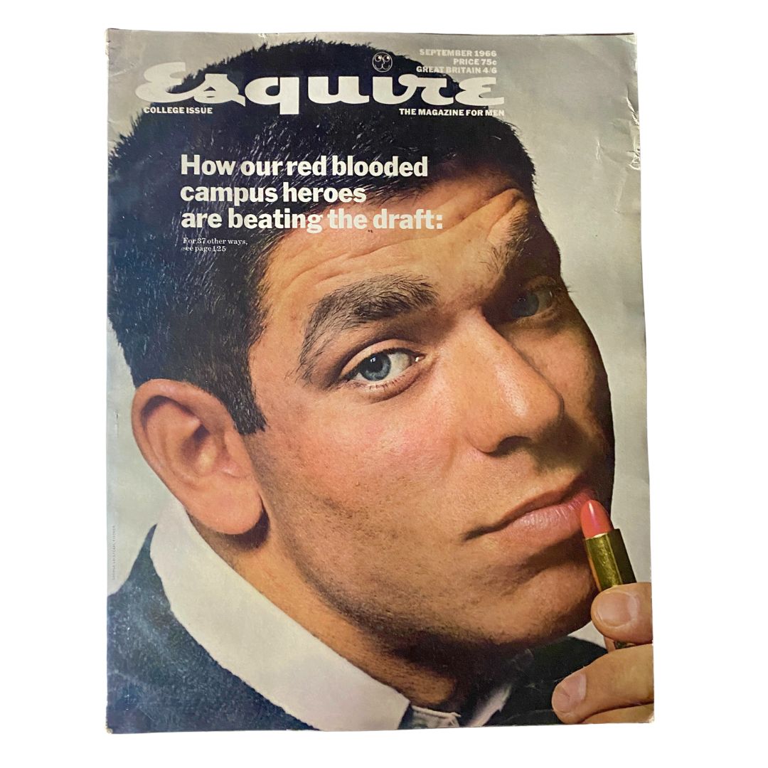 VTG Esquire Magazine September 1966 No. 394 Red Blooded Campus Heroes No Label