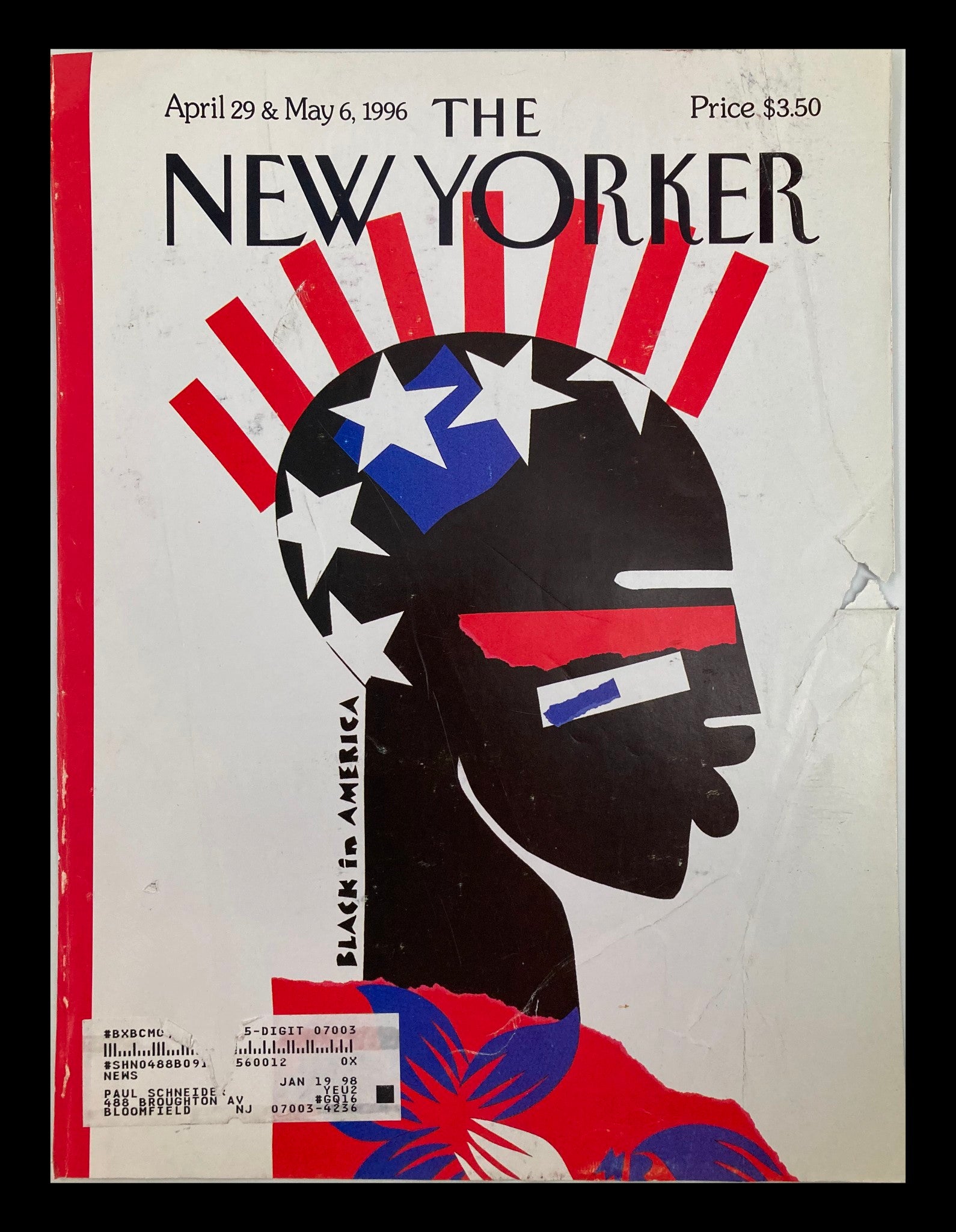 COVER ONLY The New Yorker April 29 1996 Black in America by Michael Roberts