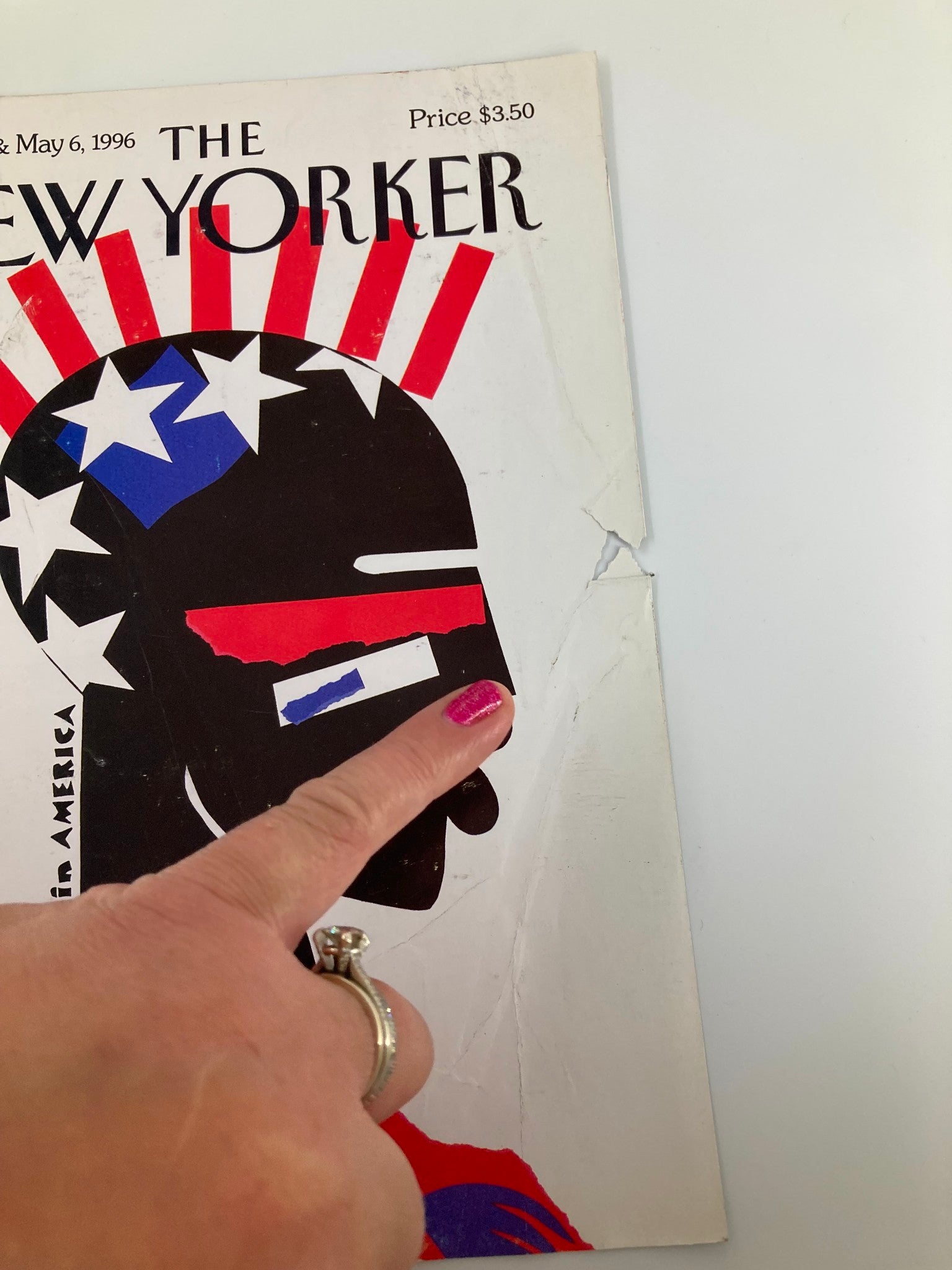 COVER ONLY The New Yorker April 29 1996 Black in America by Michael Roberts