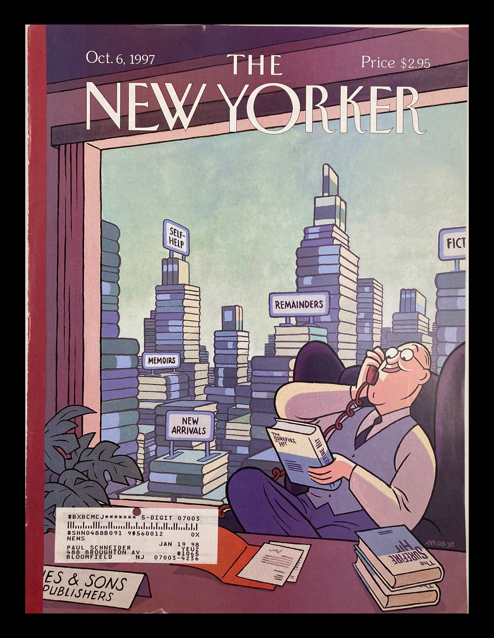 COVER ONLY The New Yorker October 6 1997 Theme Cover Tall Stories by Max