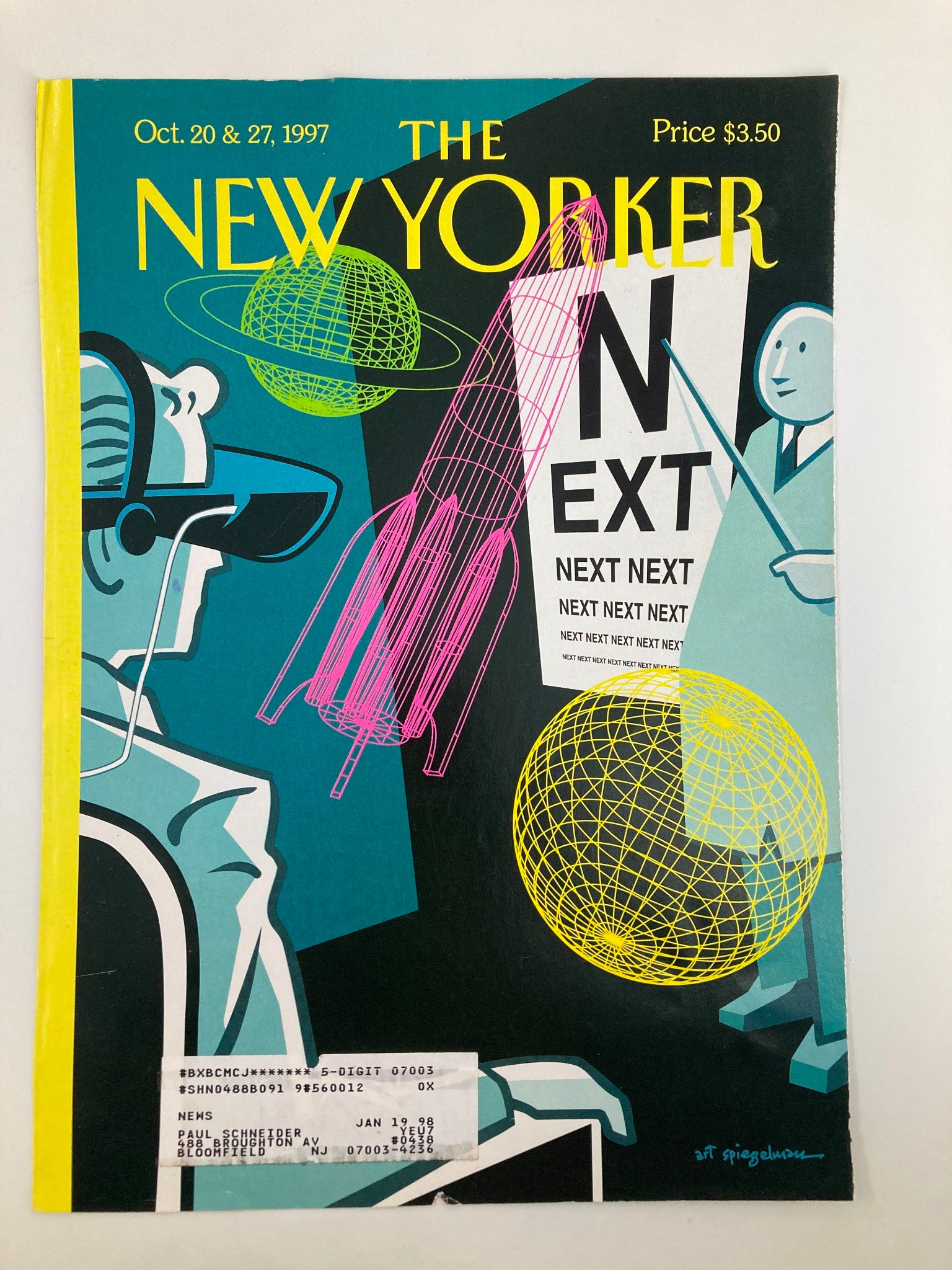 COVER ONLY The New Yorker October 20 1997 Farsighted by Art Spiegelman