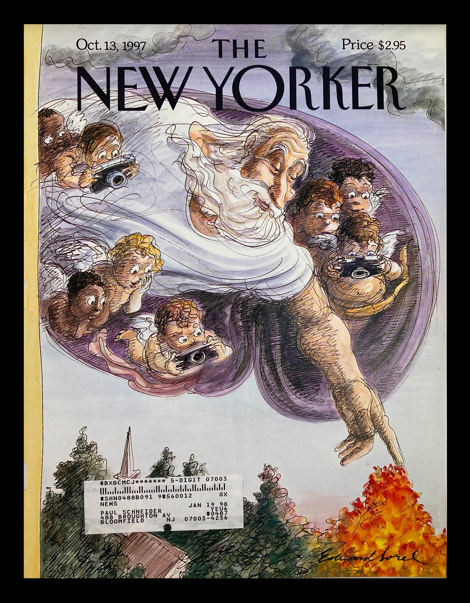 COVER ONLY The New Yorker October 13 1997 Fall Colors by Edward Sorel