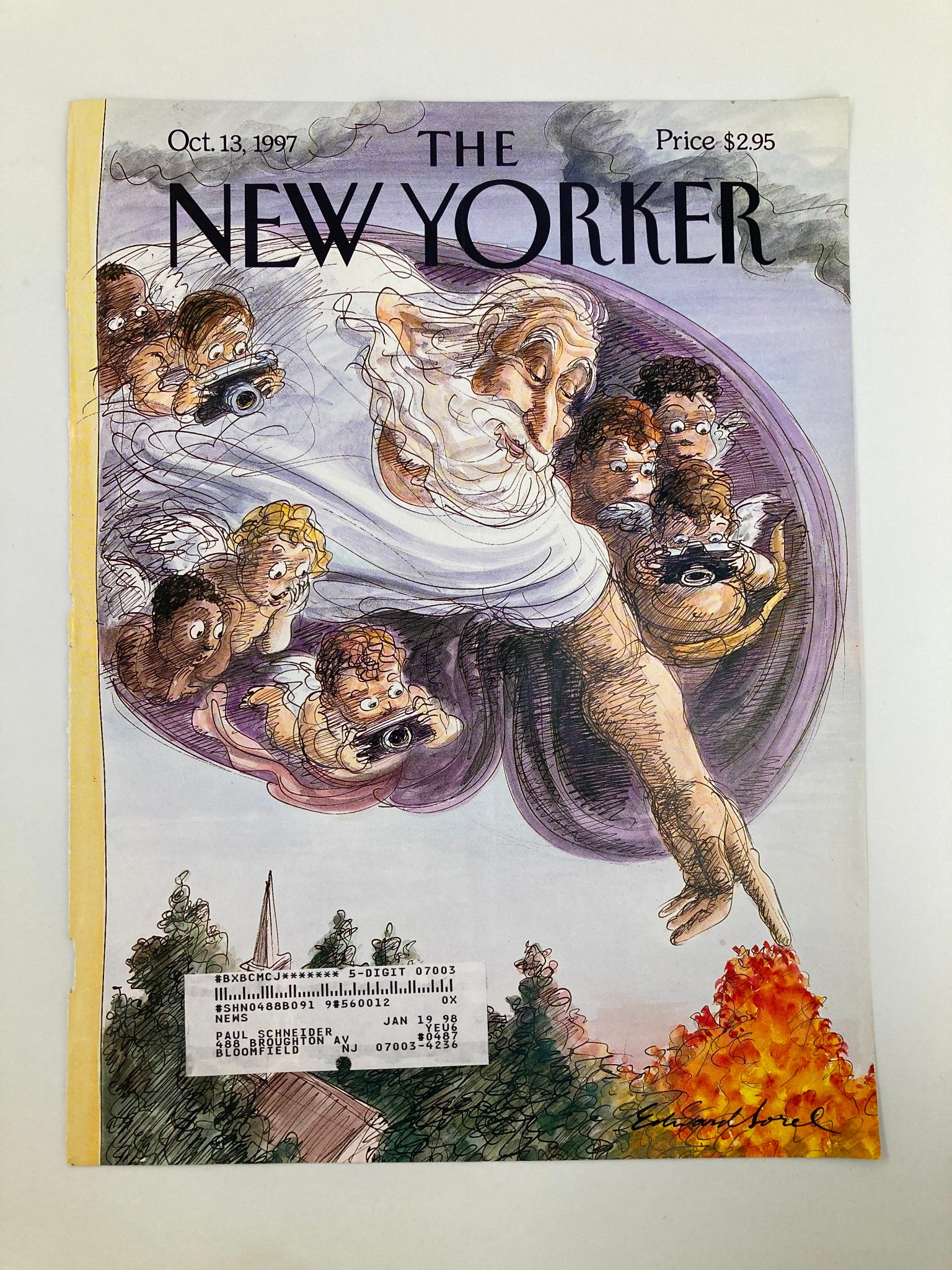 COVER ONLY The New Yorker October 13 1997 Fall Colors by Edward Sorel