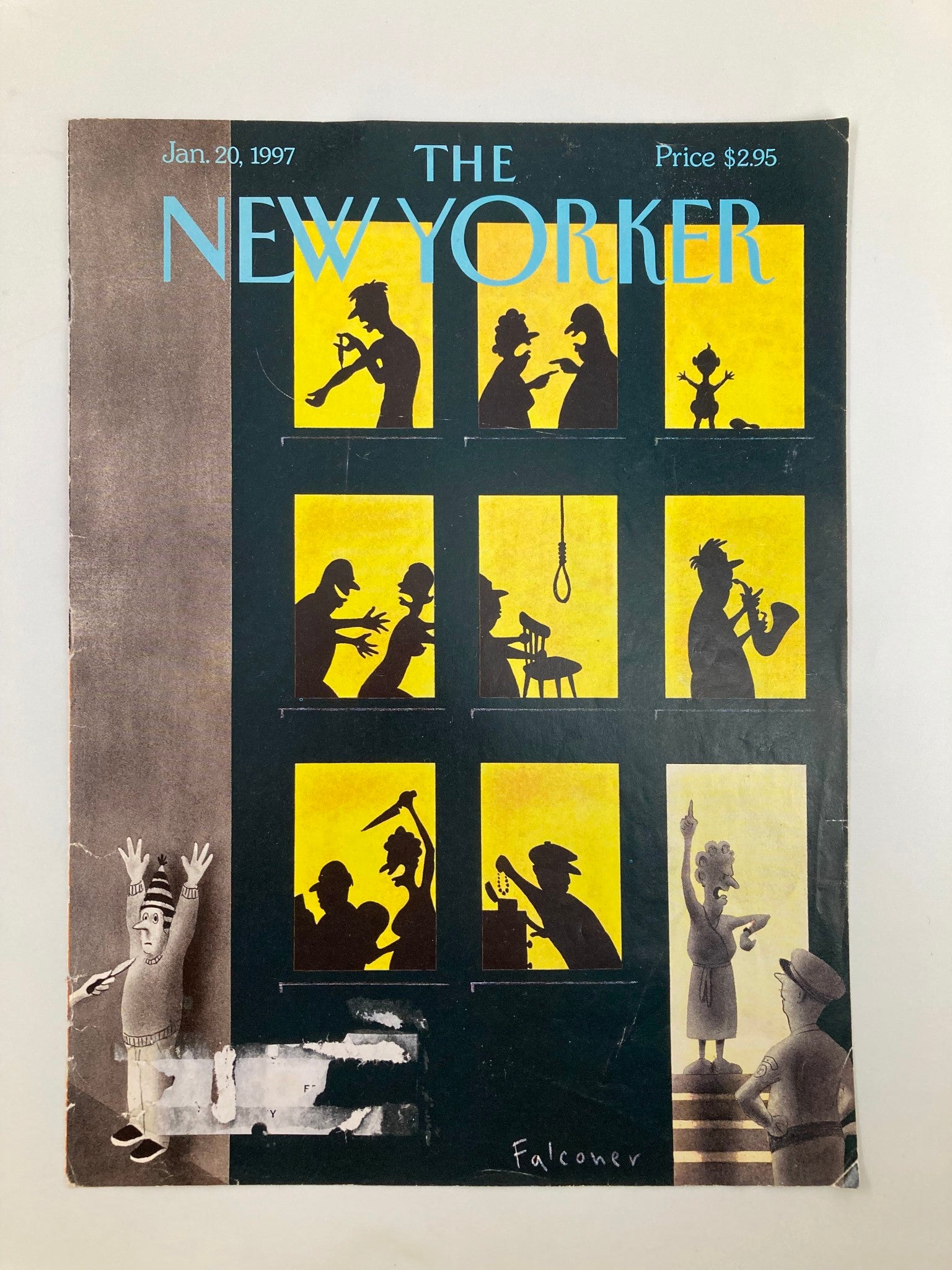 COVER ONLY The New Yorker January 20 1997 Disturbing the Peace by Ian Falconer