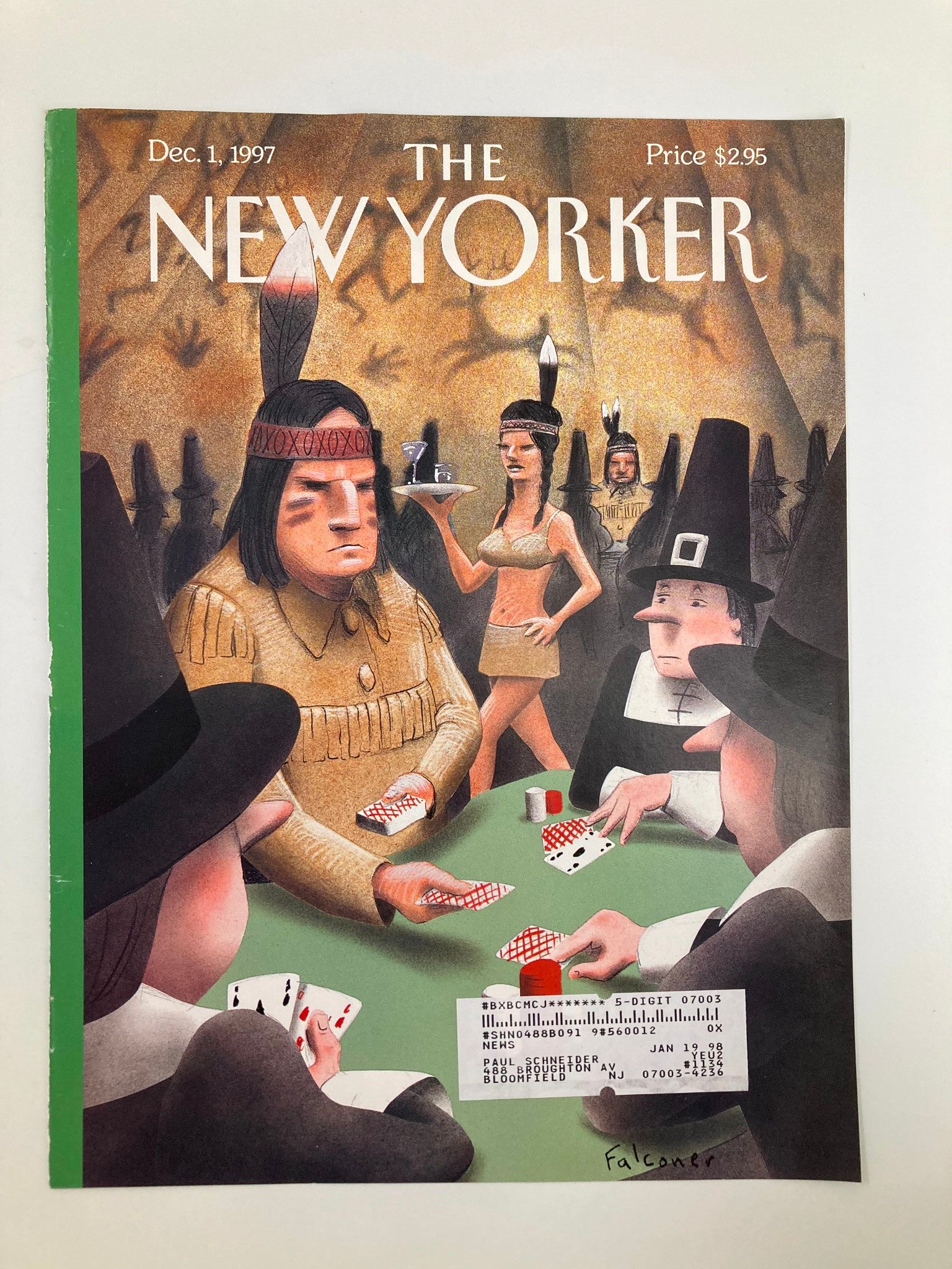 COVER ONLY The New Yorker December 1 1997 Turkey Shoot by Ian Falconer