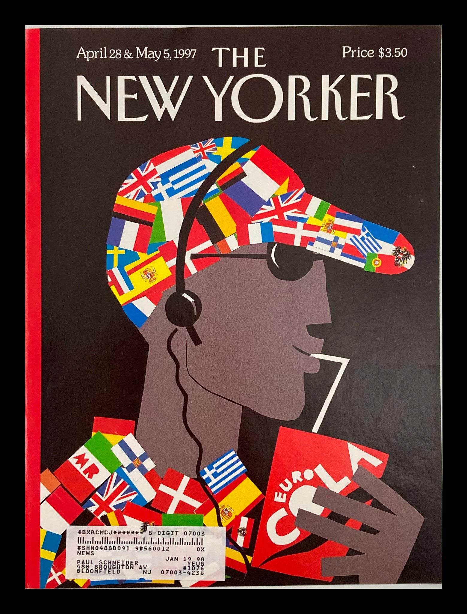 COVER ONLY The New Yorker April 28 & May 5 1997 Eurocentric by Michael Roberts