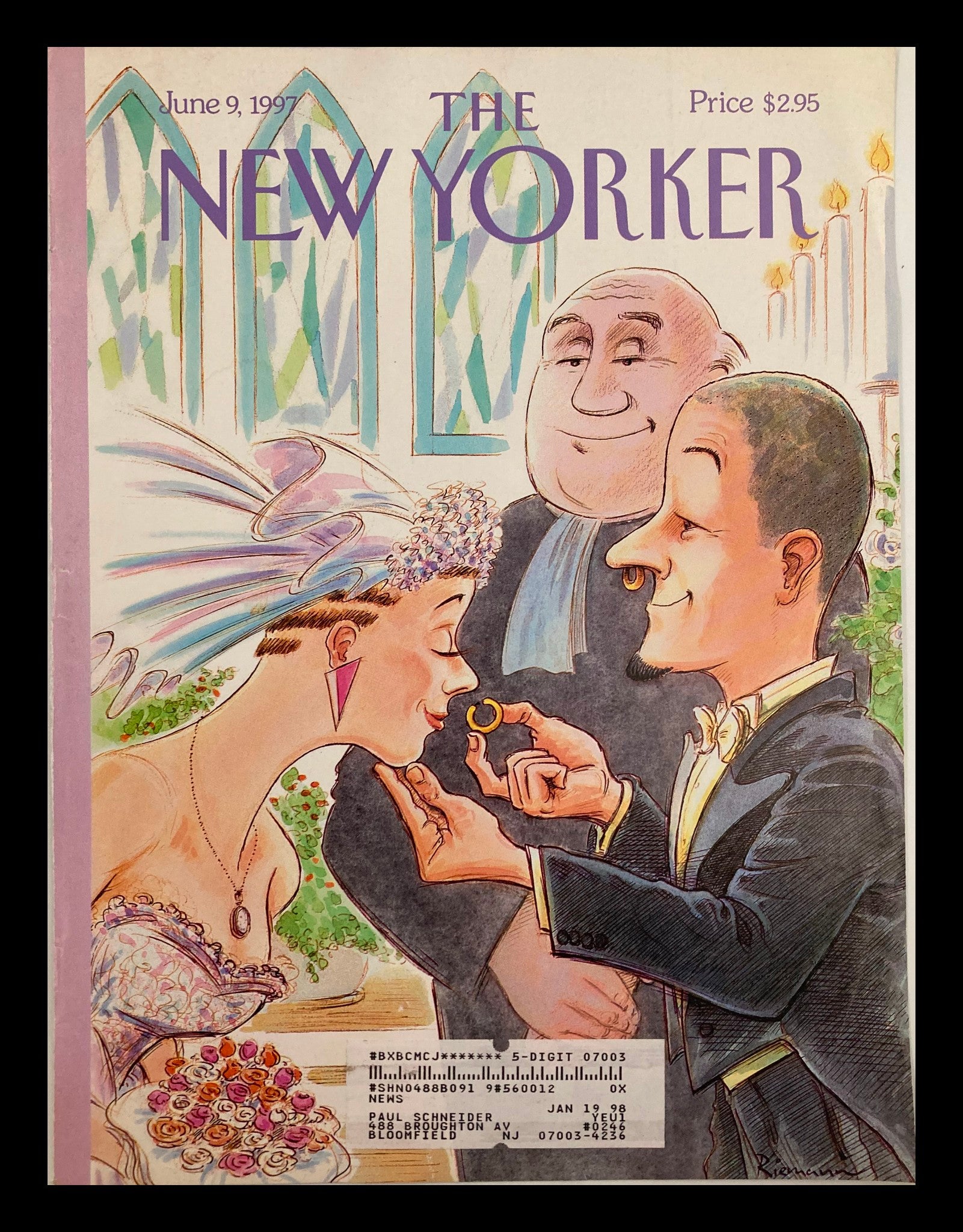 COVER ONLY The New Yorker June 9 1997 Modern Marriage by George Riemann