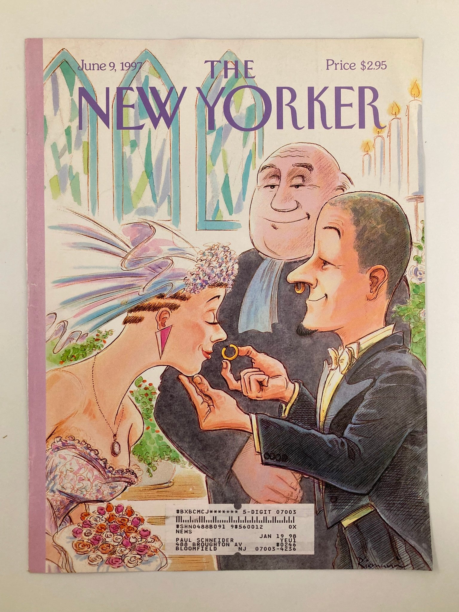 COVER ONLY The New Yorker June 9 1997 Modern Marriage by George Riemann