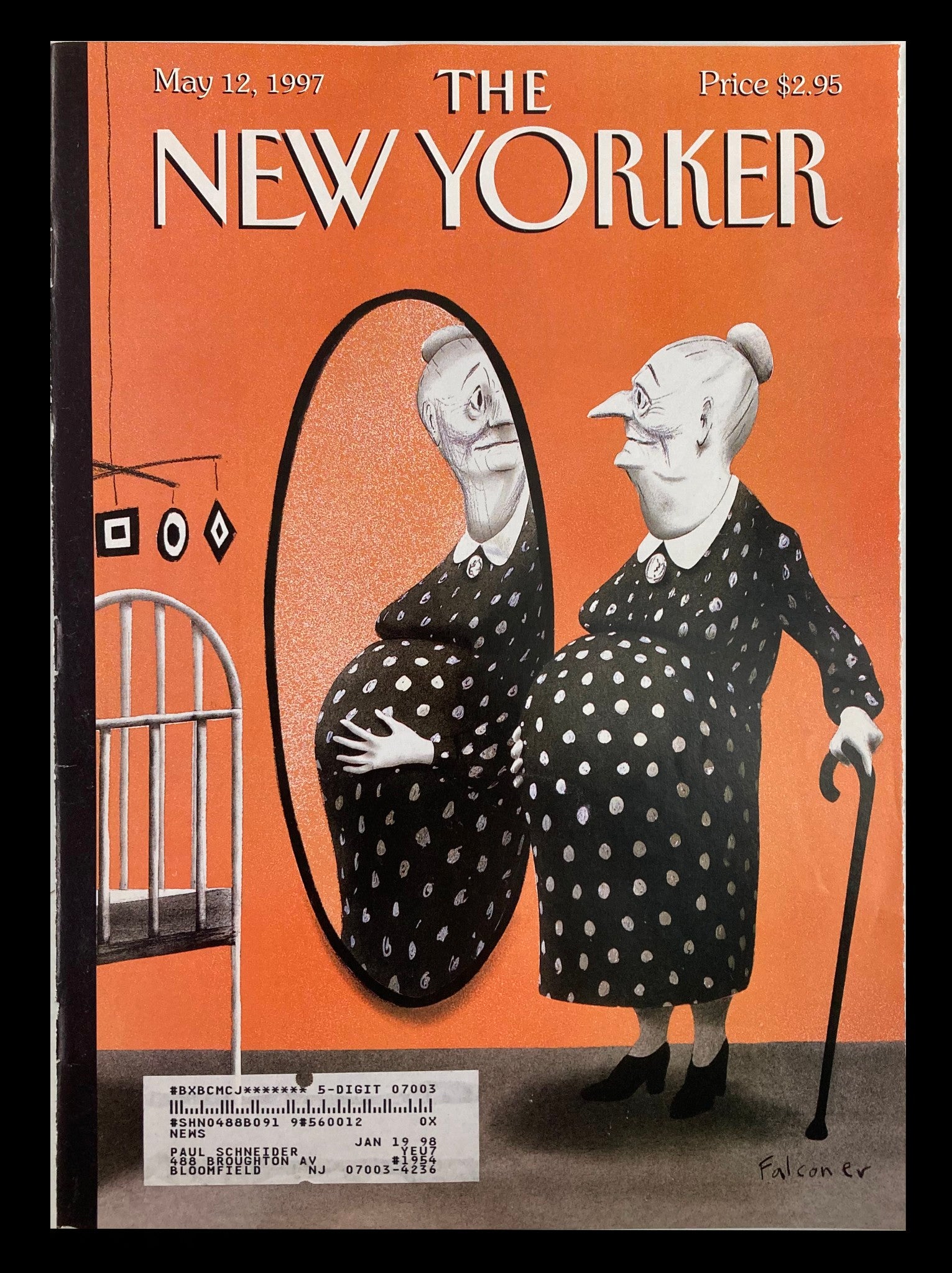 COVER ONLY The New Yorker May 12 1997 Mother's Day by Ian Falconer