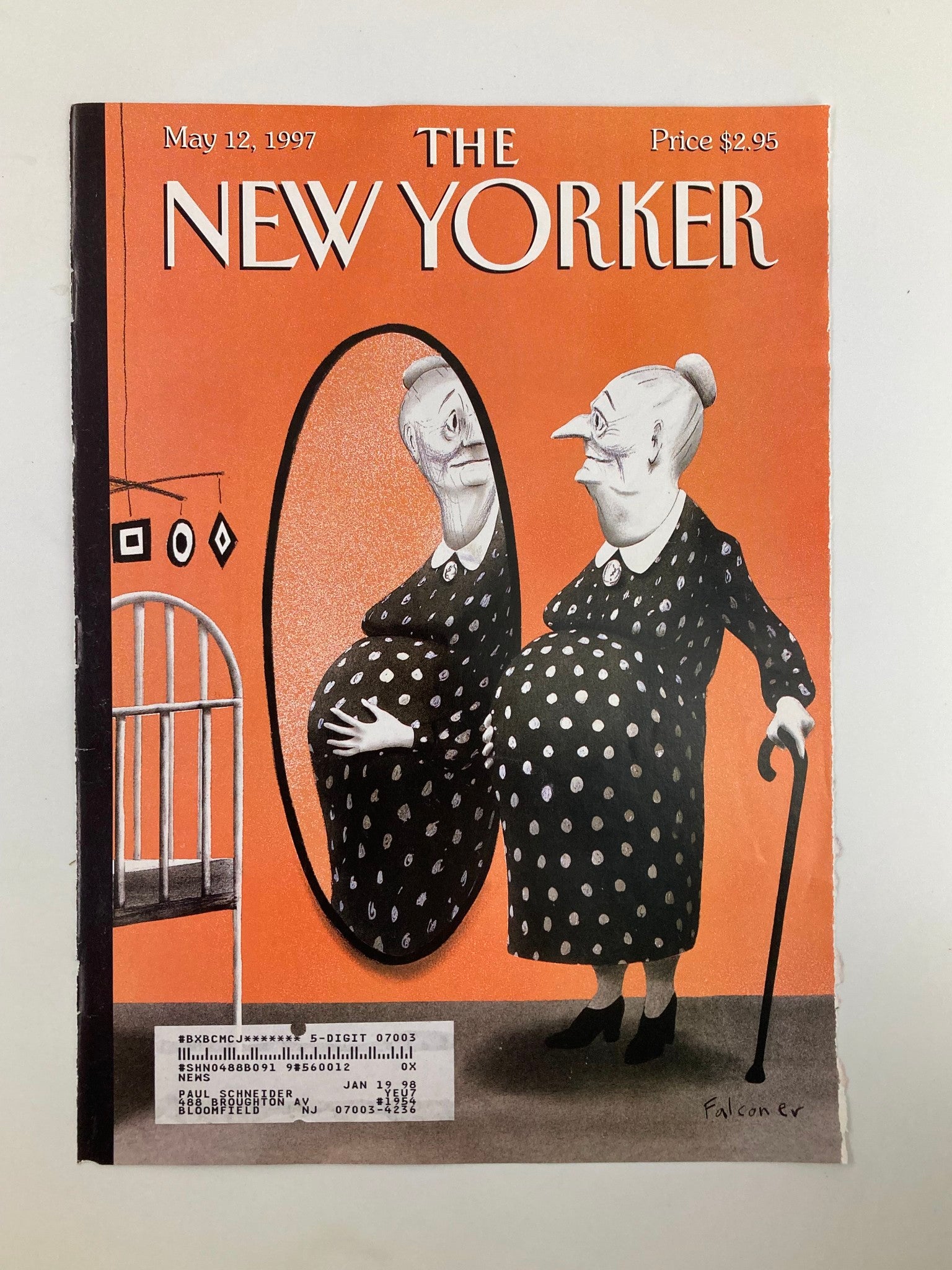 COVER ONLY The New Yorker May 12 1997 Mother's Day by Ian Falconer