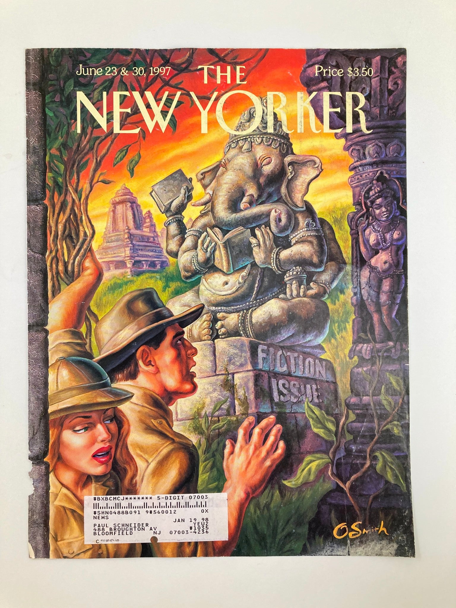 COVER ONLY The New Yorker June 23 1997 The Elephantine Prophecy by Owen Smith