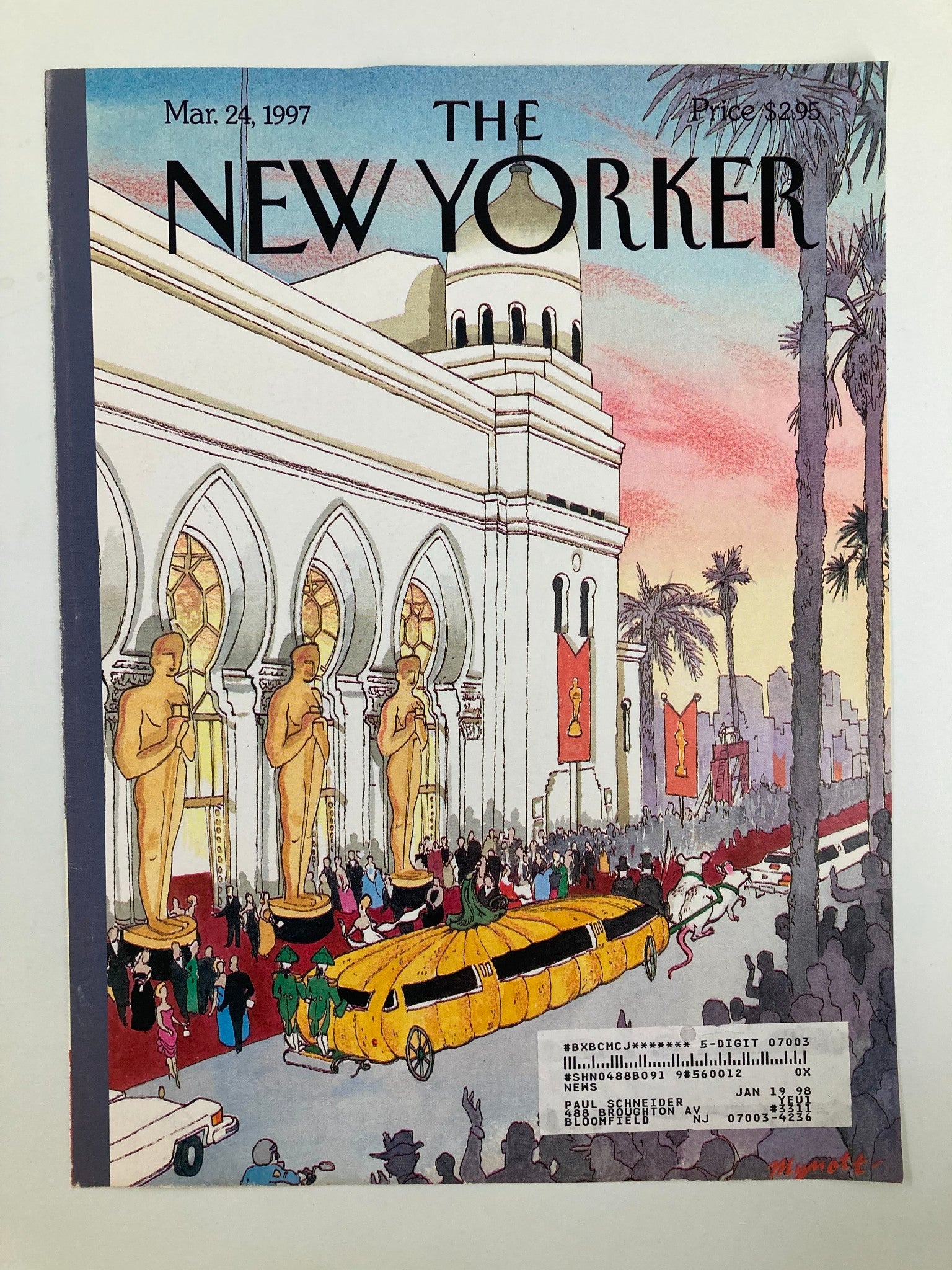 COVER ONLY The New Yorker March 24 1997 The Big Night by Lawrence Mynott